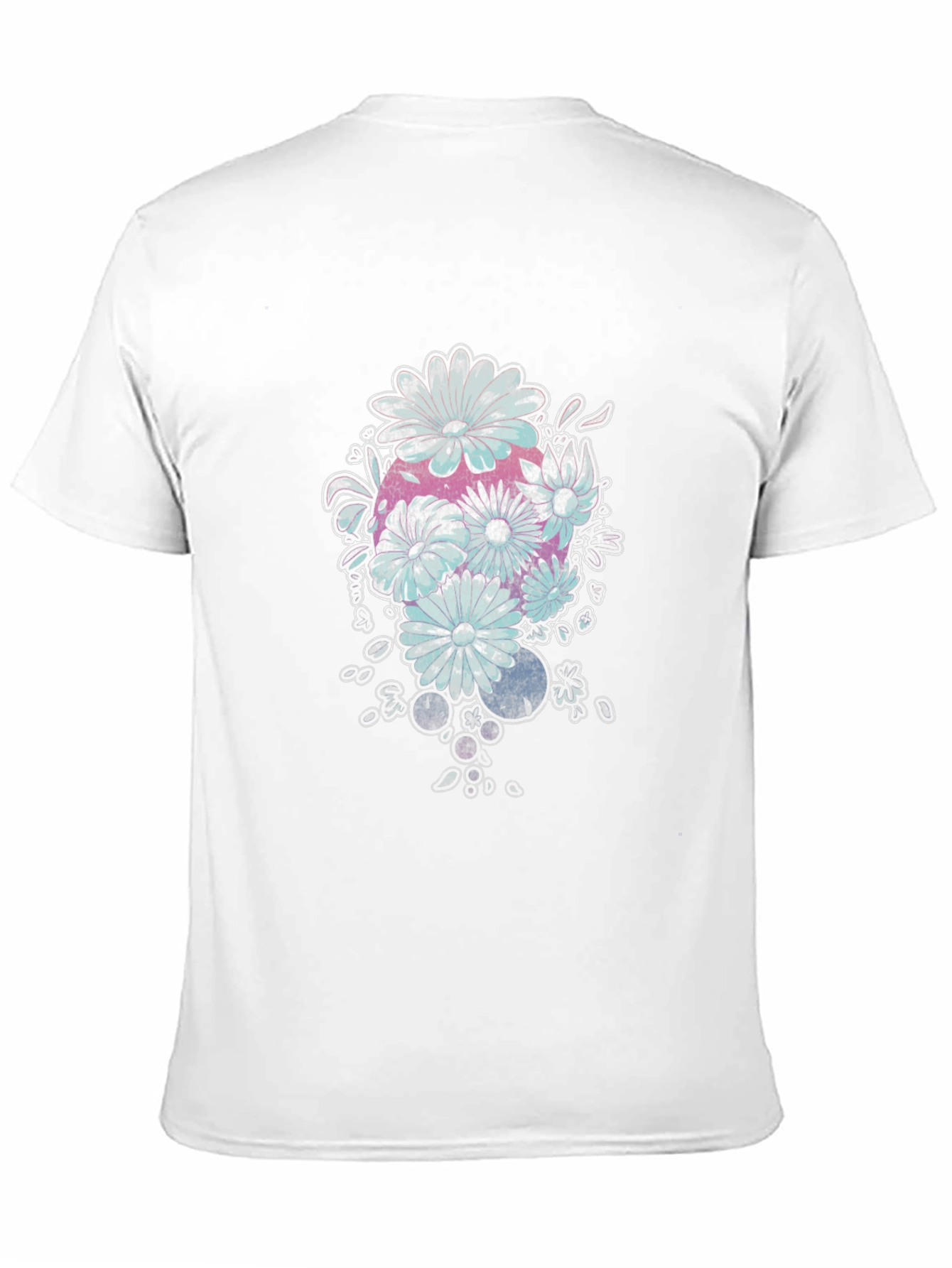 Floral Skull Graphic Black T-Shirt