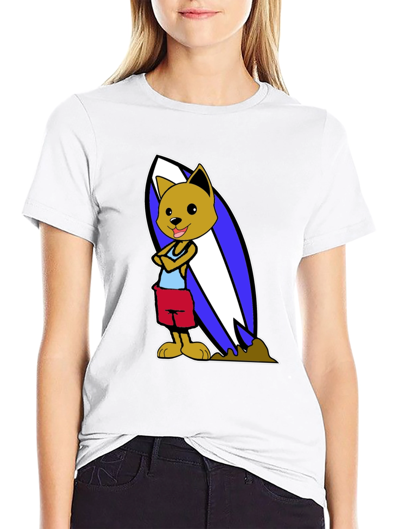 Dog Surfer Graphic T-Shirt