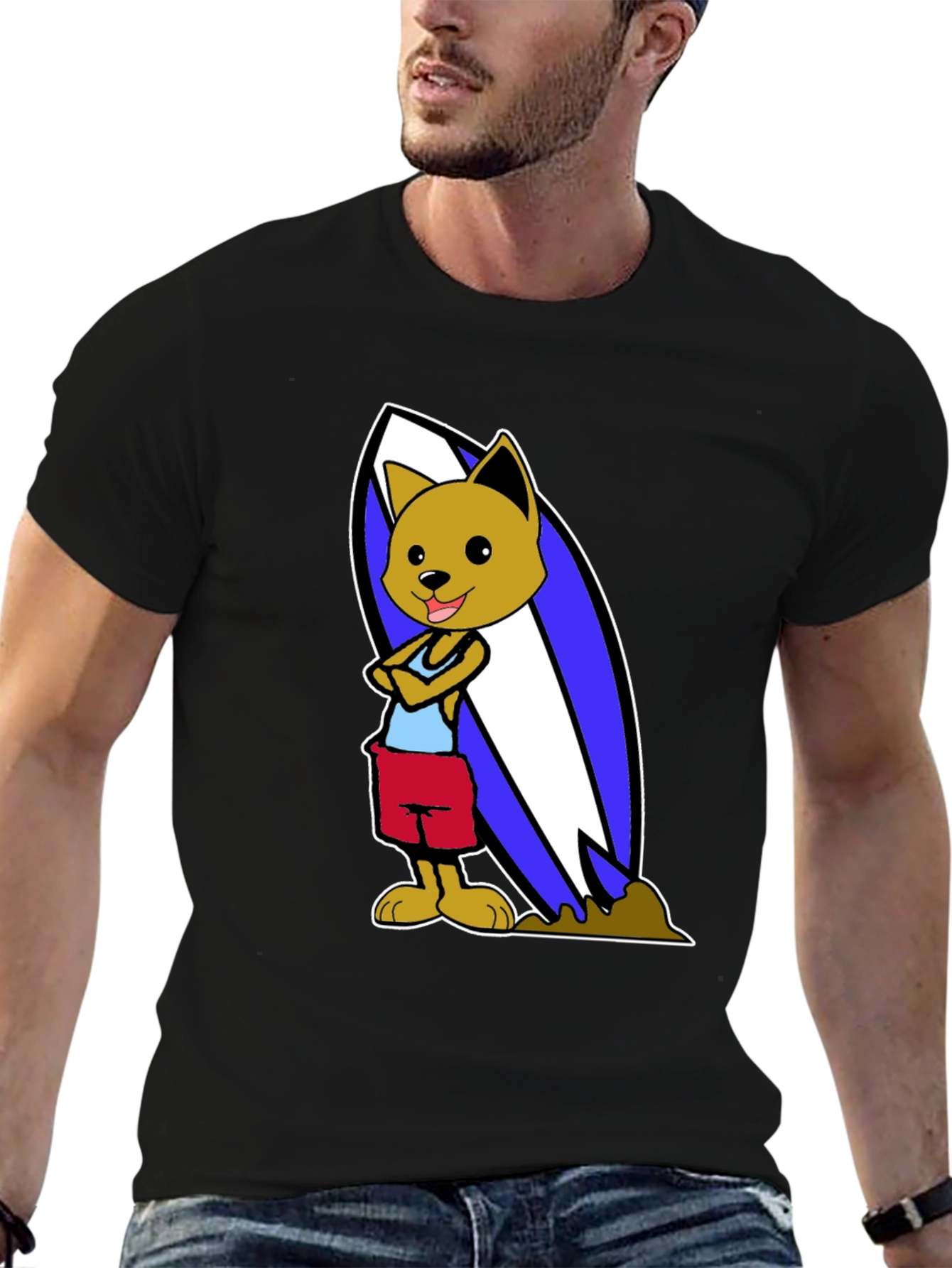 Dog Surfer Graphic T-Shirt