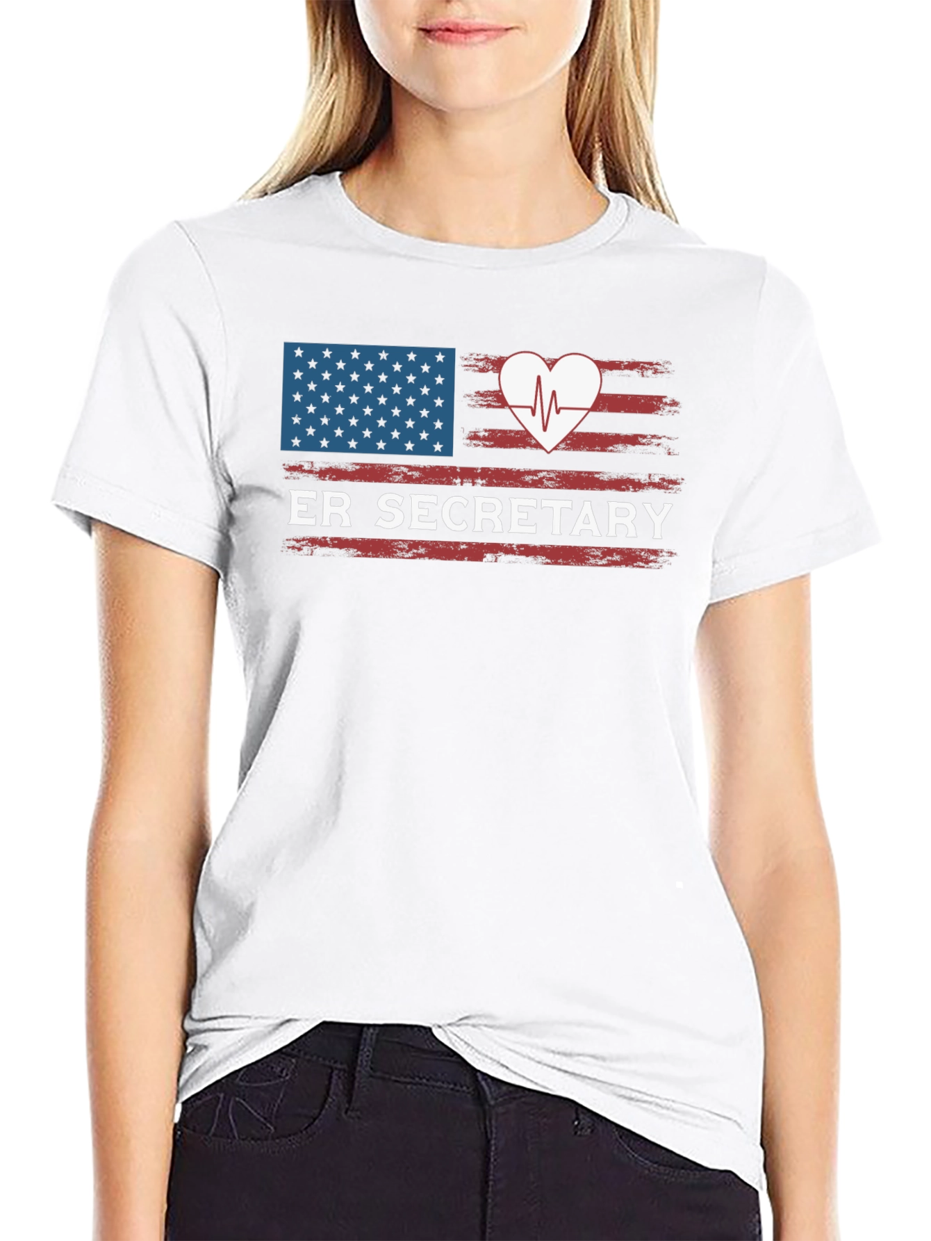 ER Secretary American Flag T-Shirt