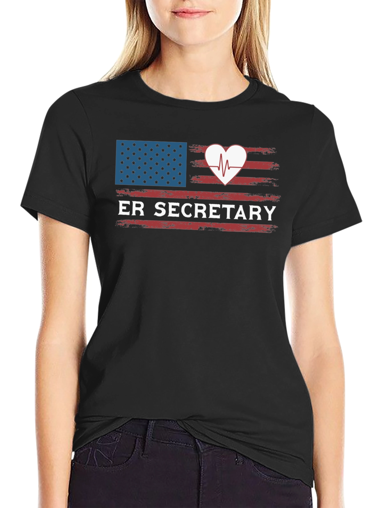 ER Secretary American Flag T-Shirt