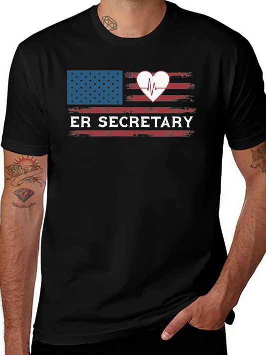 ER Secretary American Flag T-Shirt