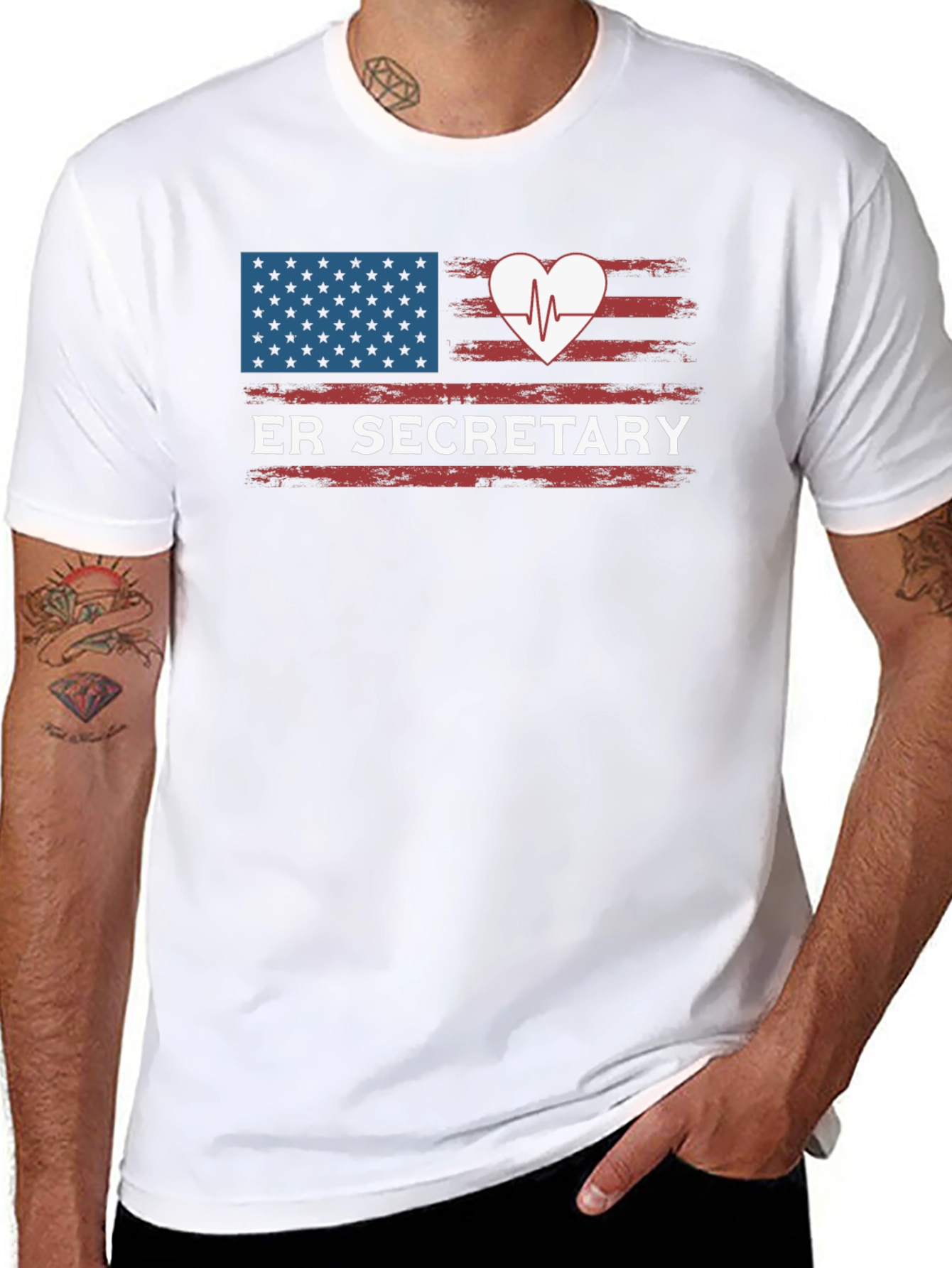 ER Secretary American Flag T-Shirt