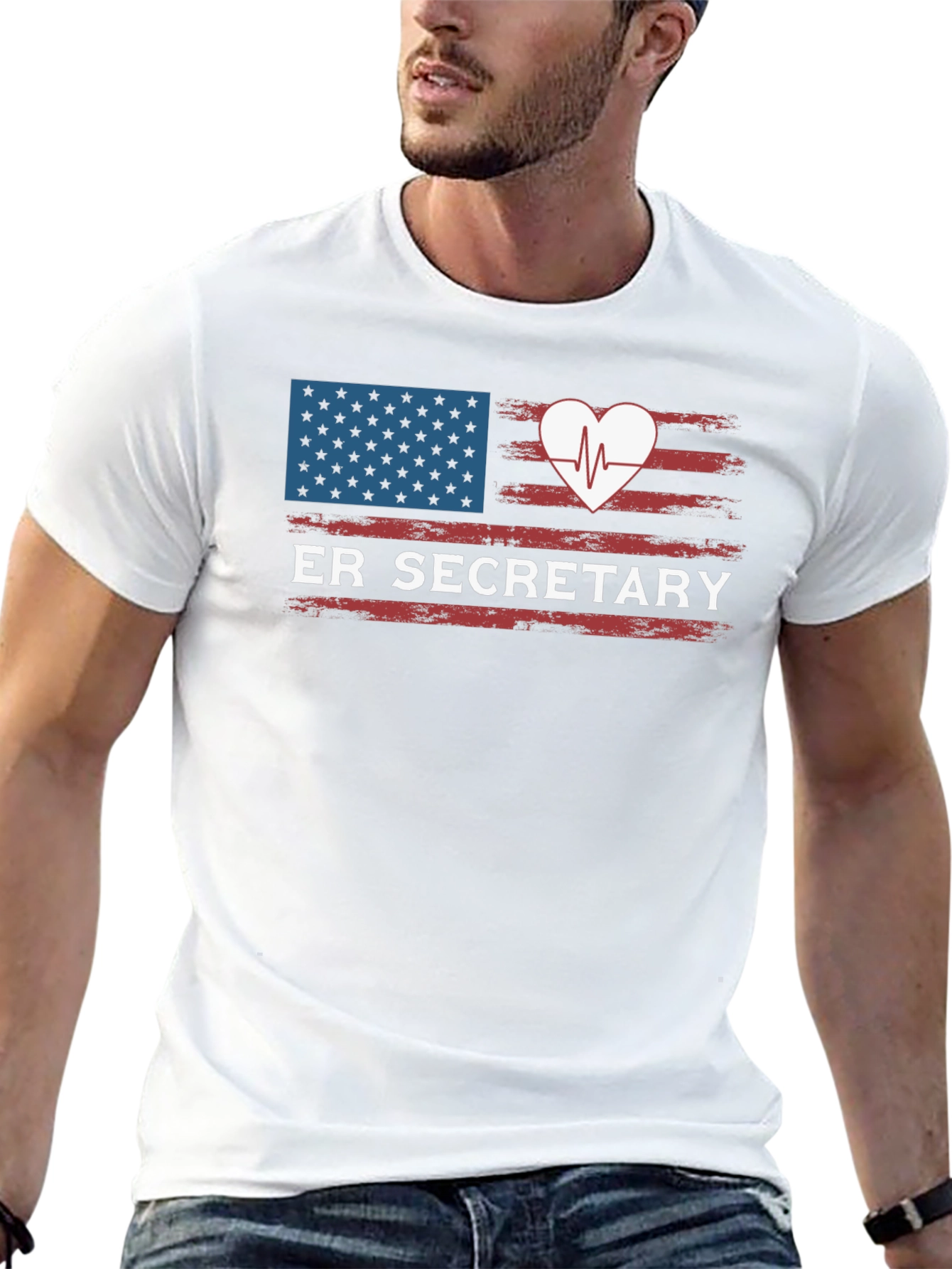 ER Secretary American Flag T-Shirt