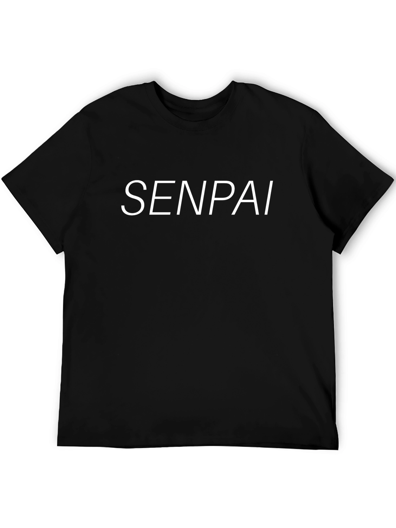 Senpai Tee - Anime Inspired Black Cotton T-Shirt