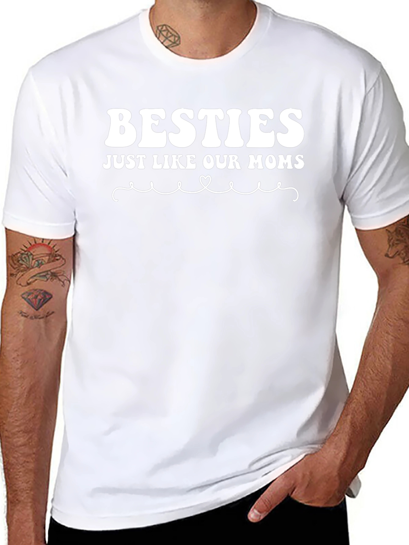 Besties Just Like Our Moms Black T-Shirt