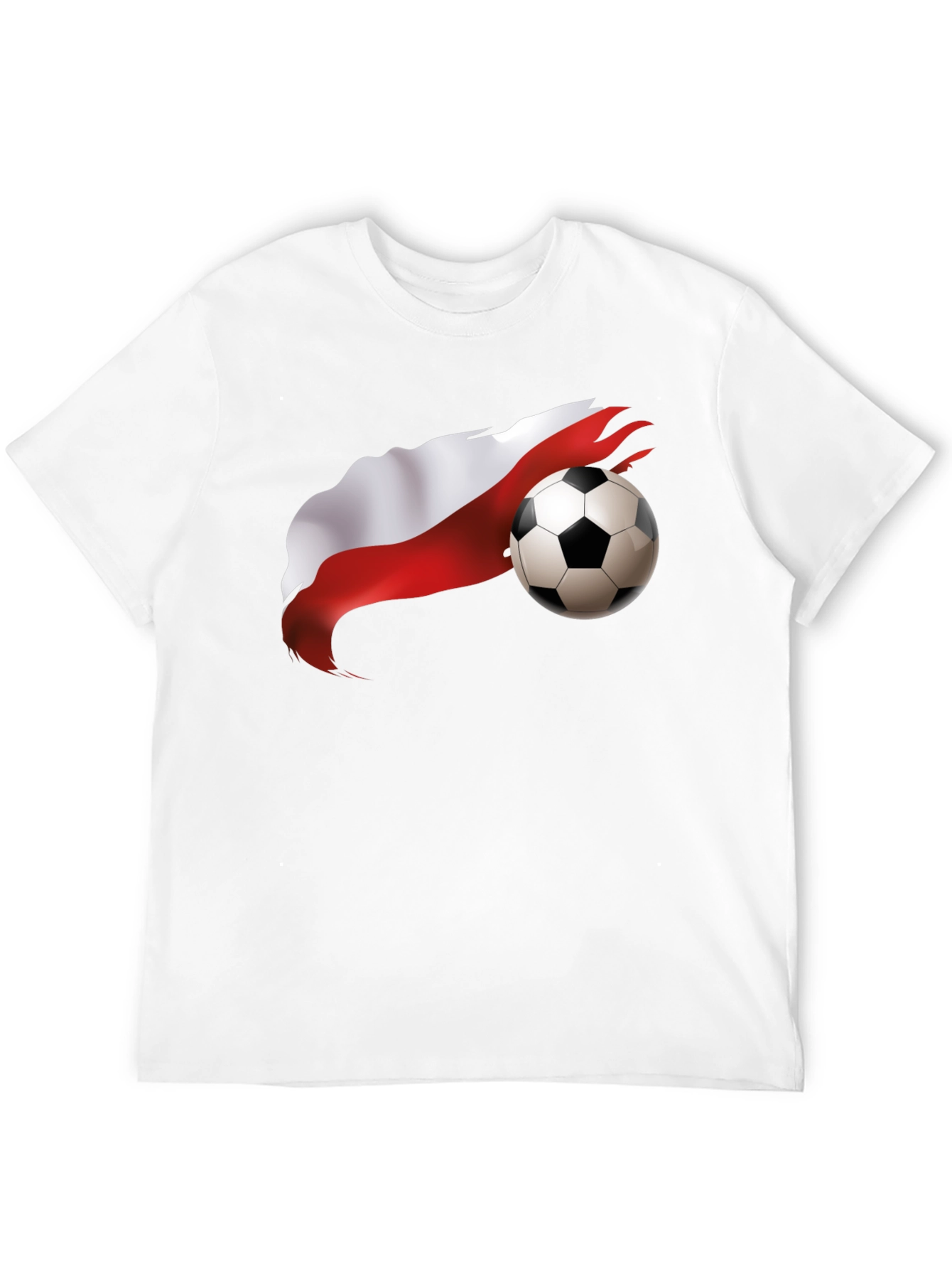 Poland Soccer Flag Graphic T-Shirt