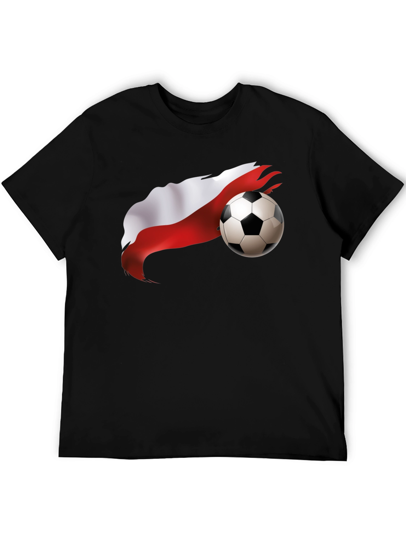 Poland Soccer Flag Graphic T-Shirt