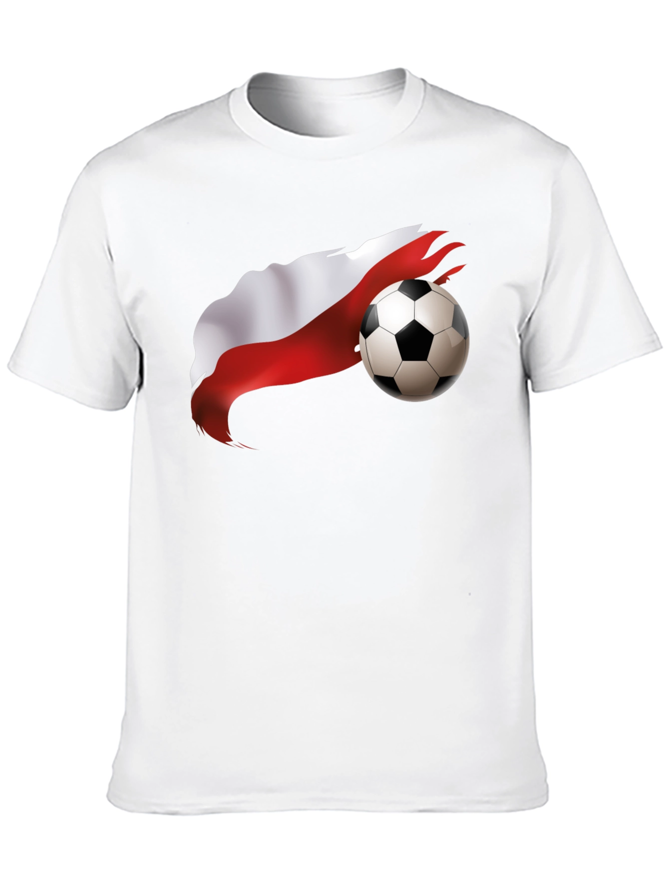 Poland Soccer Flag Graphic T-Shirt