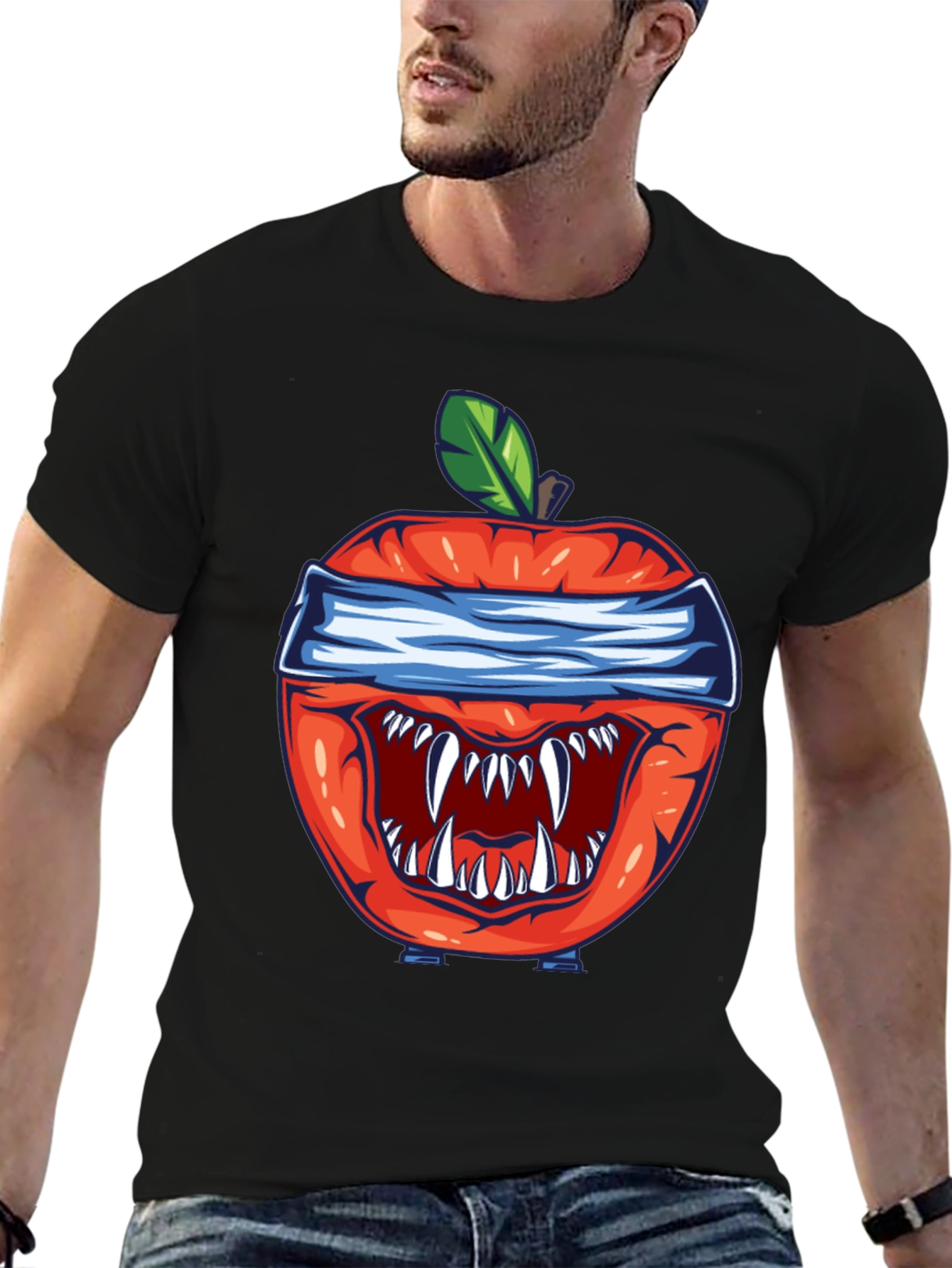 Monster Apple Graphic Tee - Unique Design
