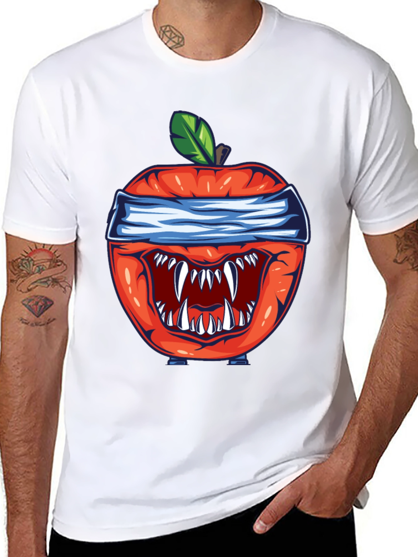 Monster Apple Graphic Tee - Unique Design
