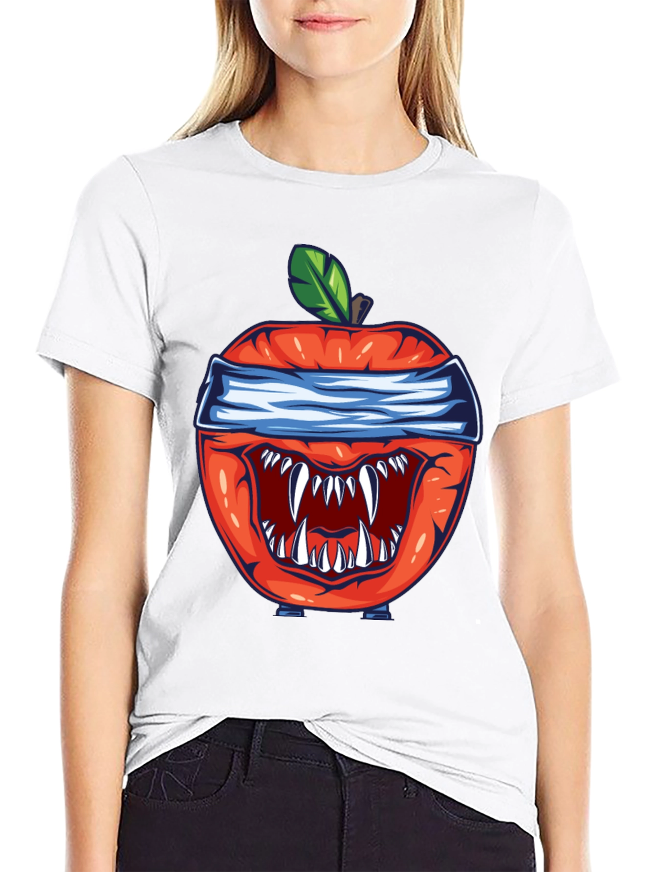Monster Apple Graphic Tee - Unique Design