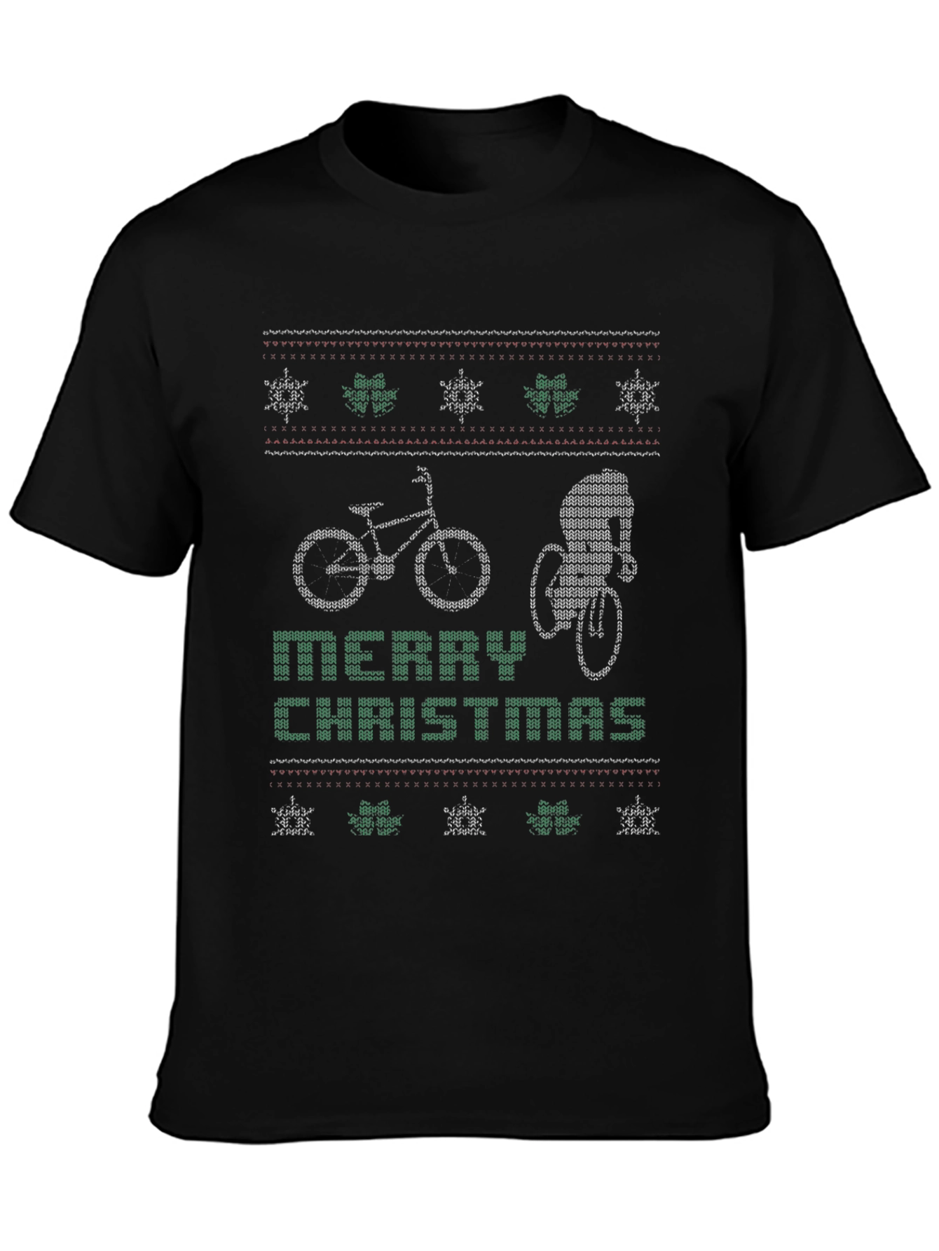 Cycling Christmas Ugly Sweater T-Shirt