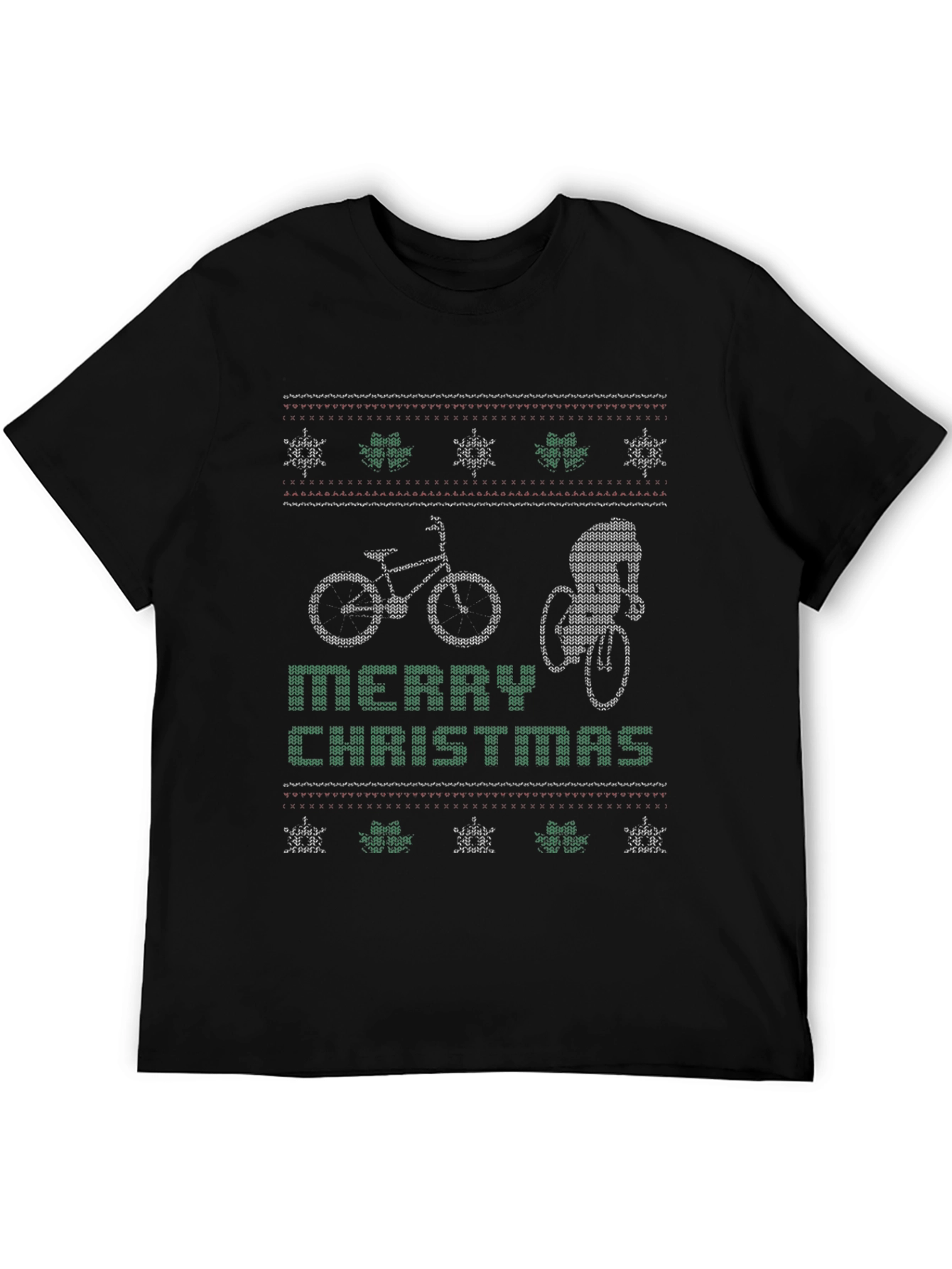 Cycling Christmas Ugly Sweater T-Shirt