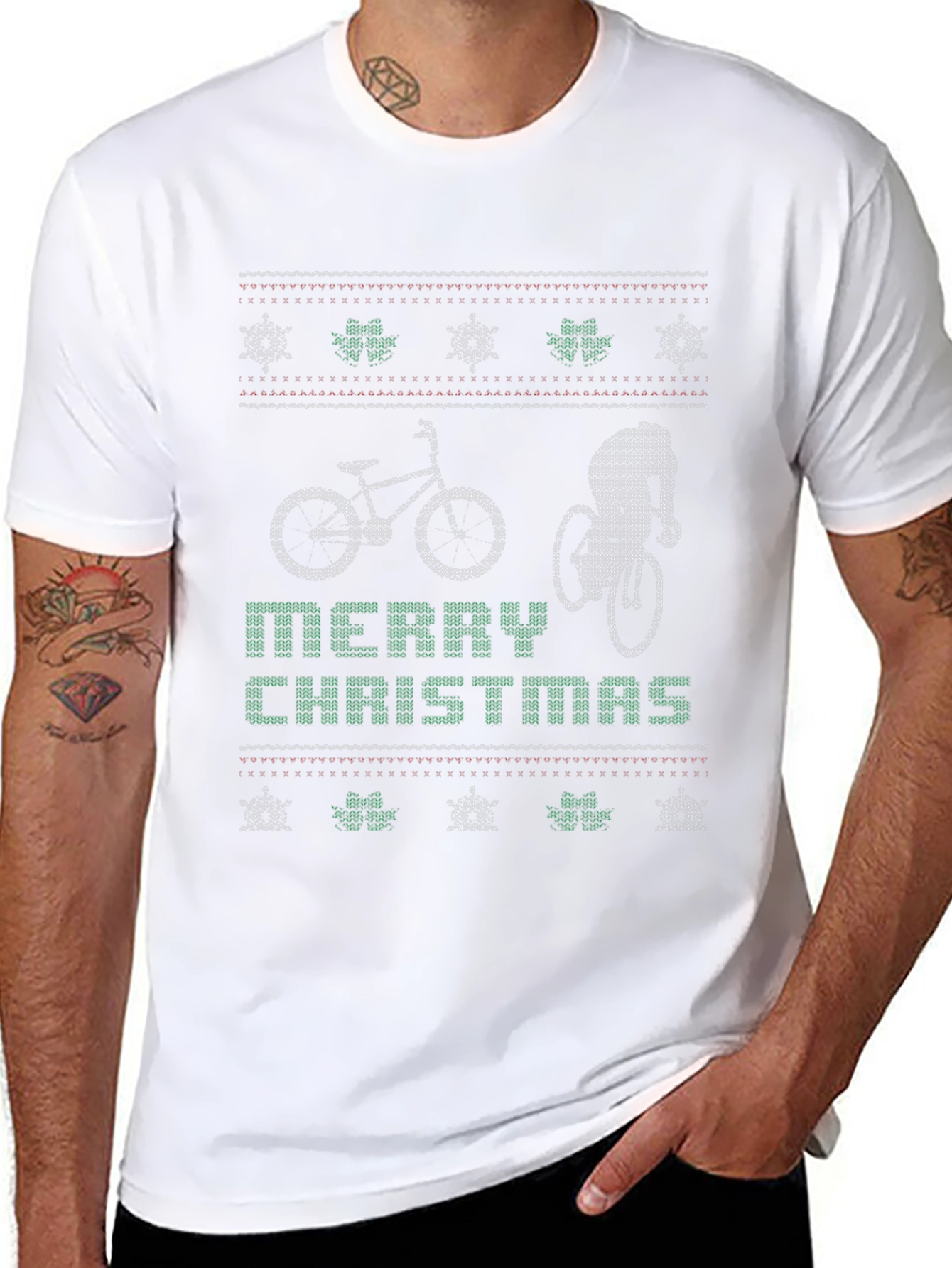 Cycling Christmas Ugly Sweater T-Shirt