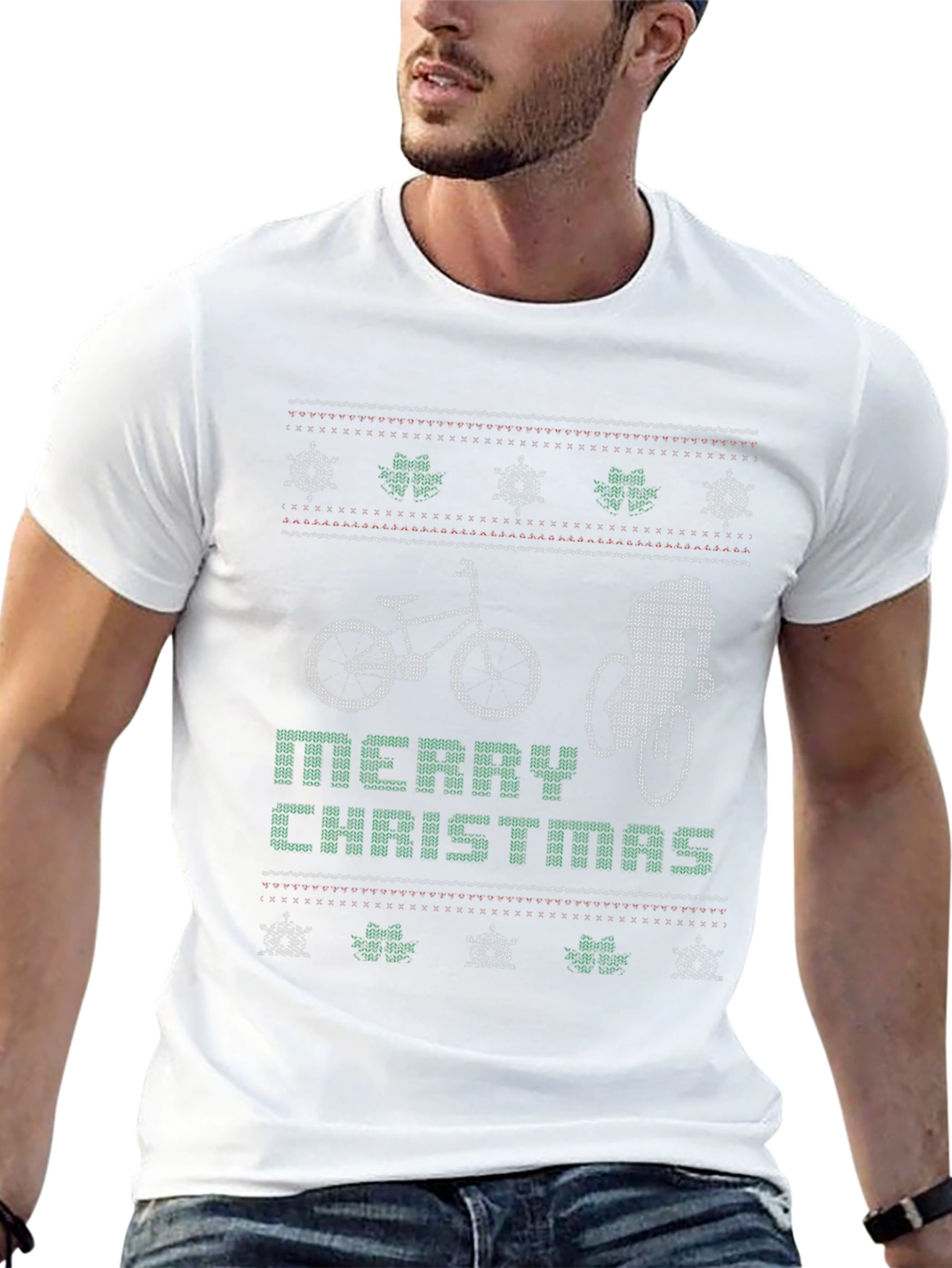 Cycling Christmas Ugly Sweater T-Shirt