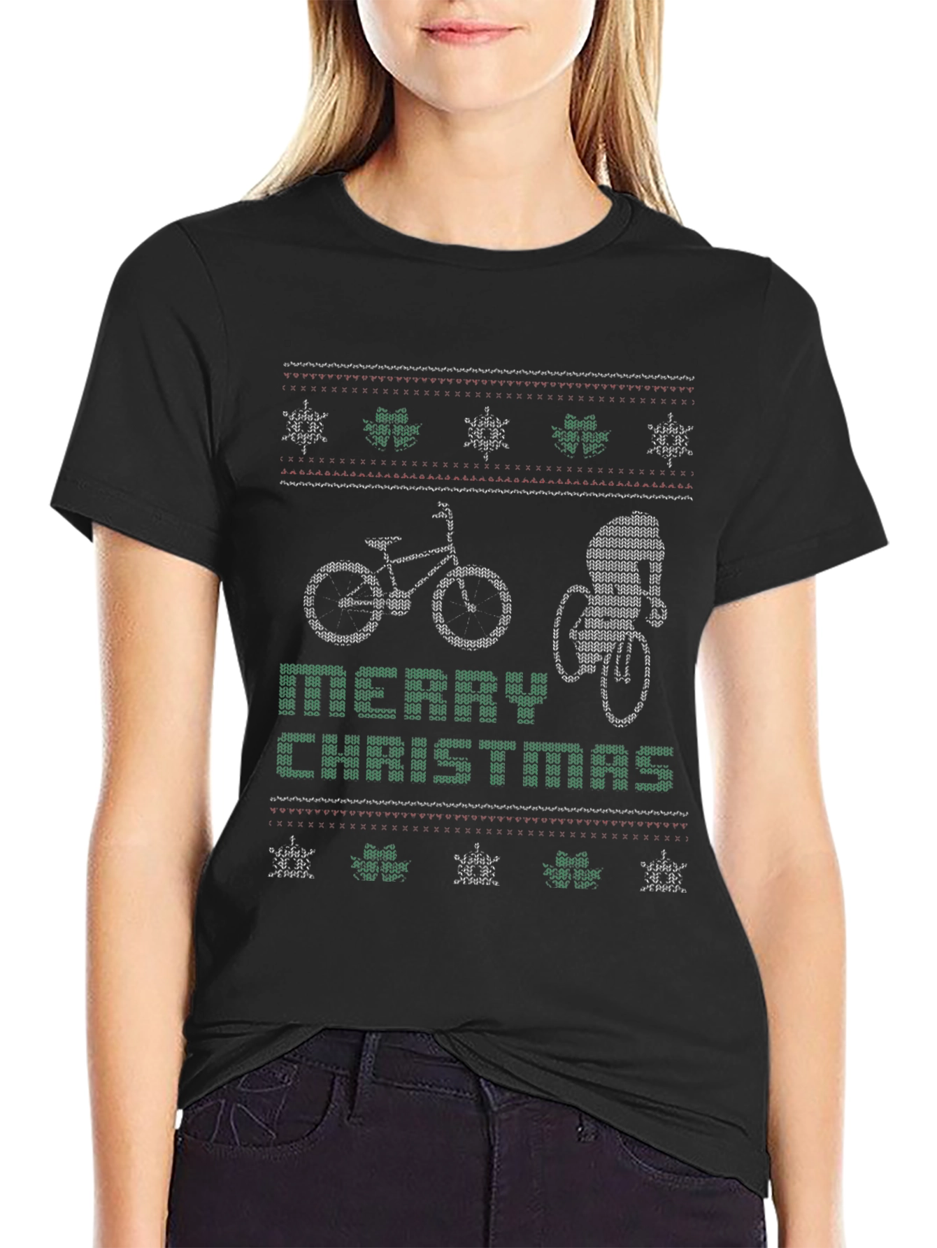 Cycling Christmas Ugly Sweater T-Shirt
