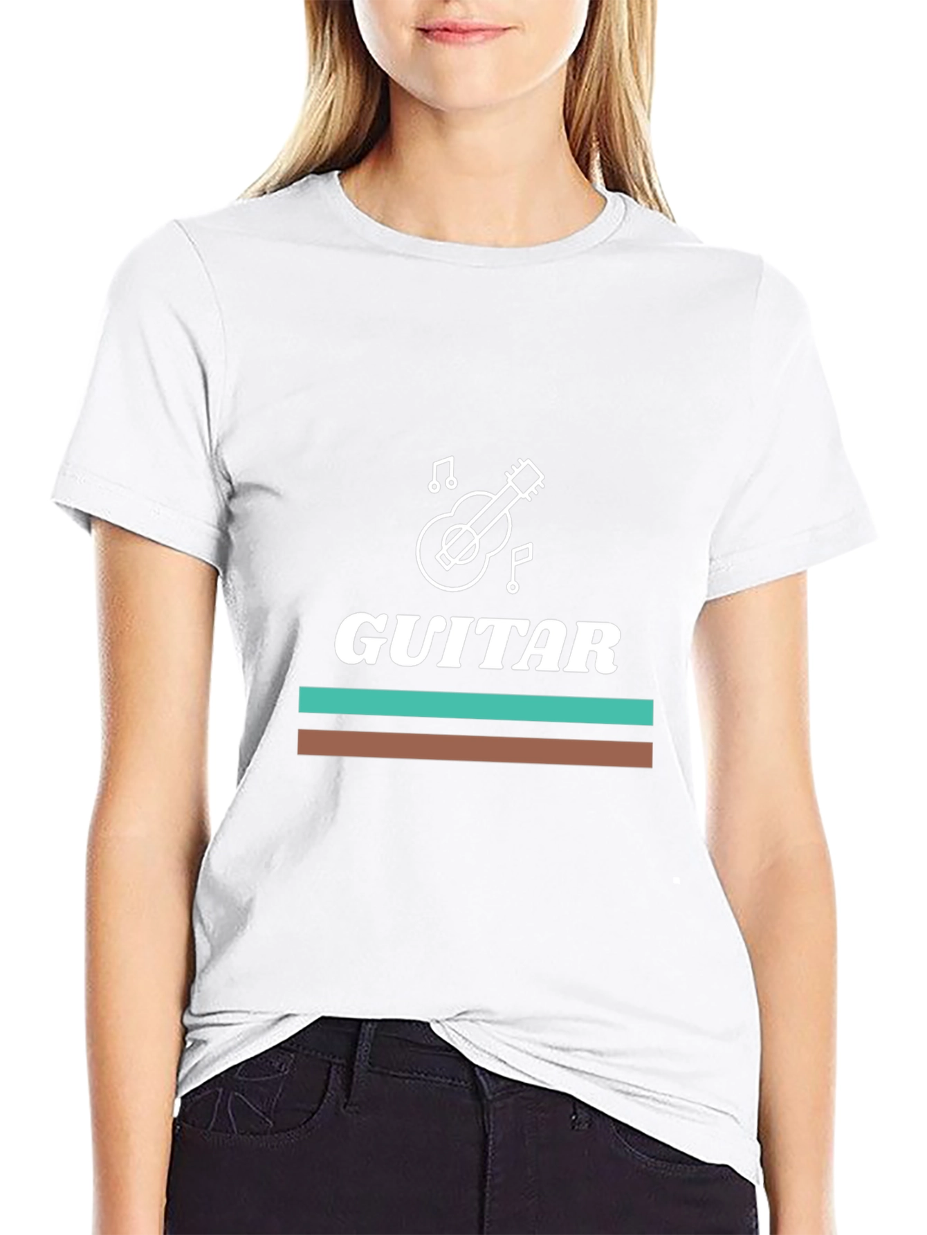 Guitar Graphic Tee - Music Lovers Black T-Shirt