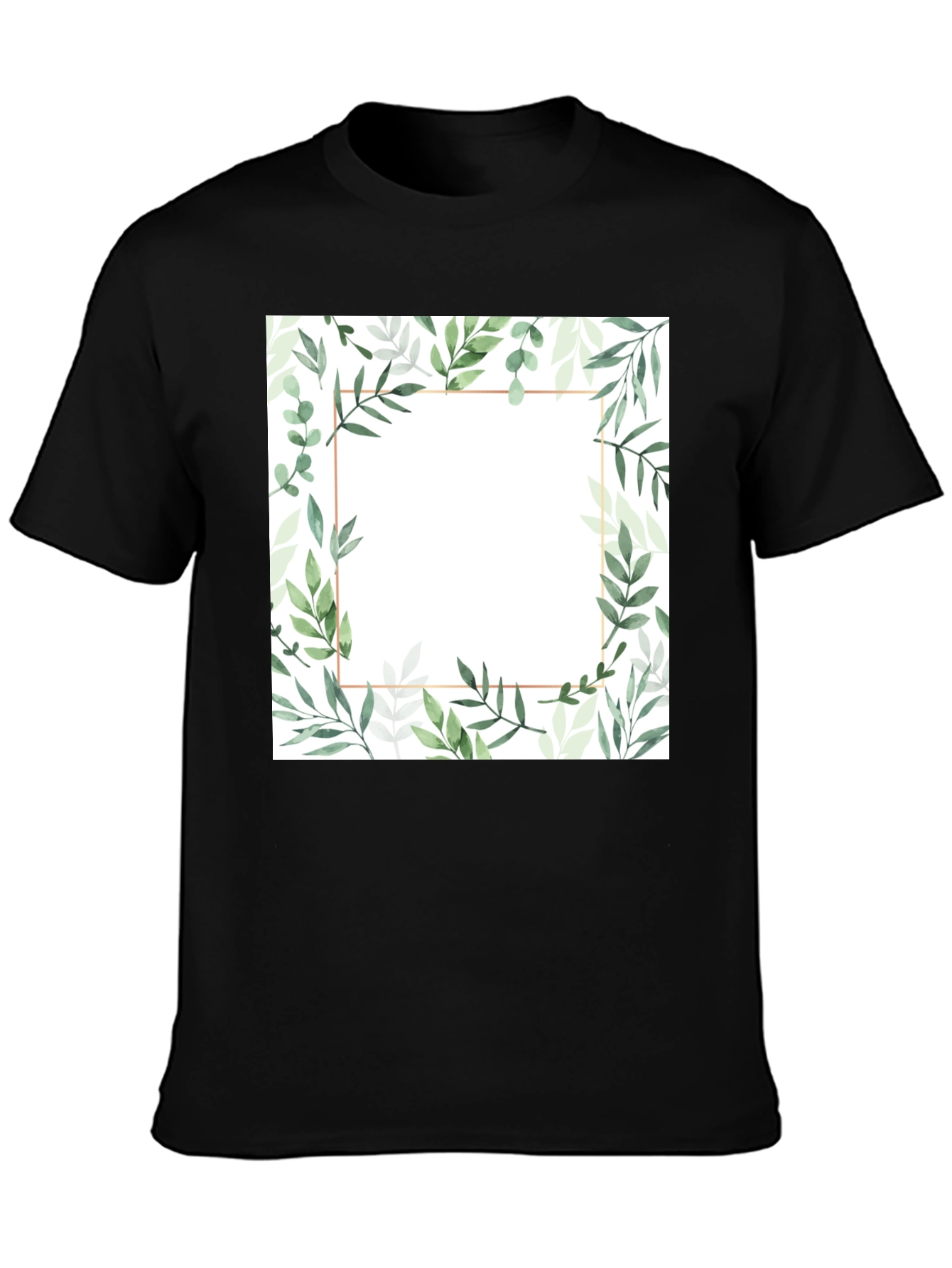 Botanical Frame Black T-Shirt