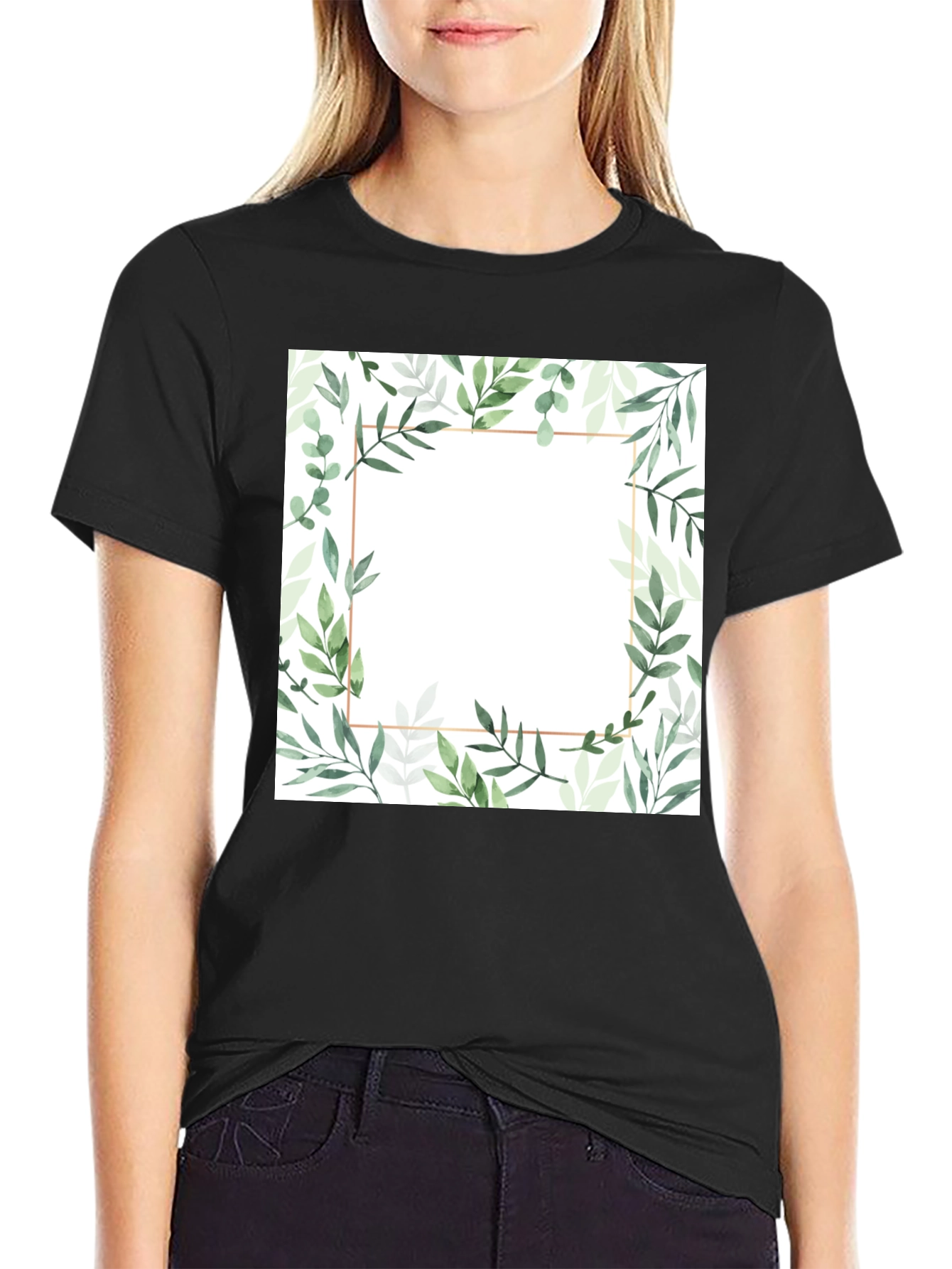 Botanical Frame Black T-Shirt