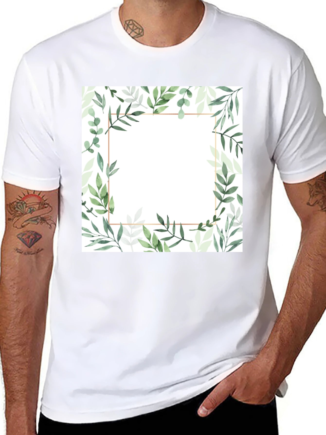 Botanical Frame Black T-Shirt