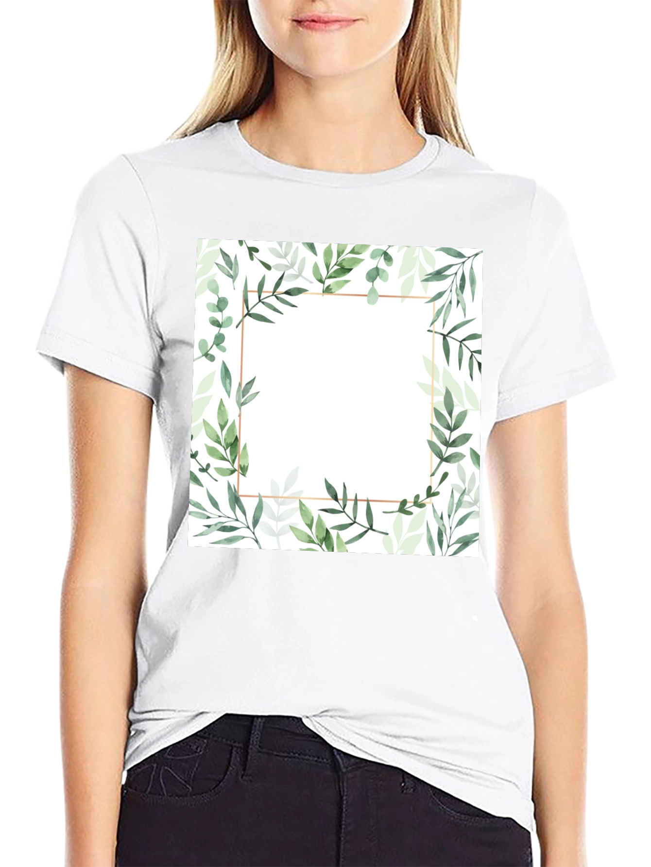 Botanical Frame Black T-Shirt