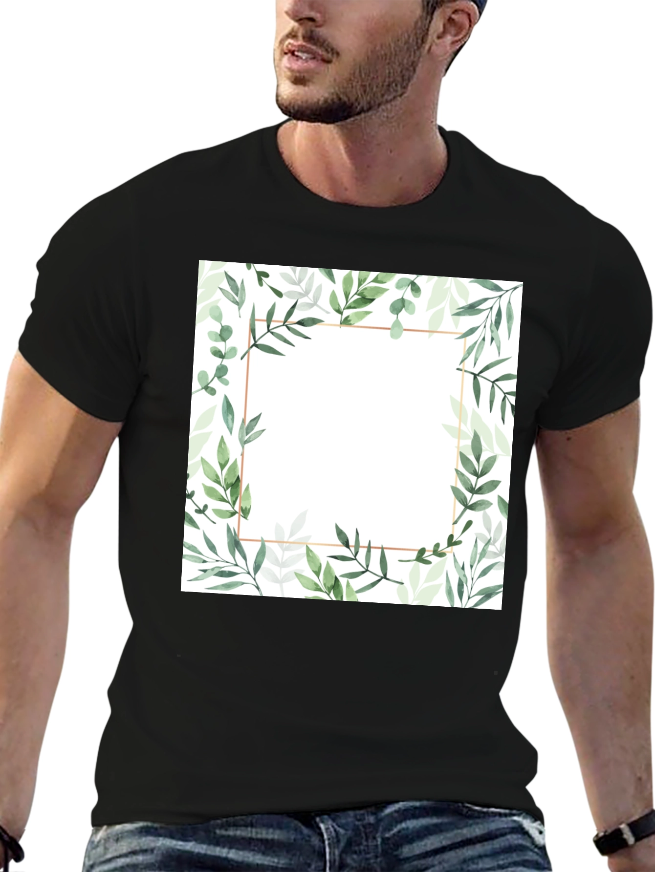 Botanical Frame Black T-Shirt
