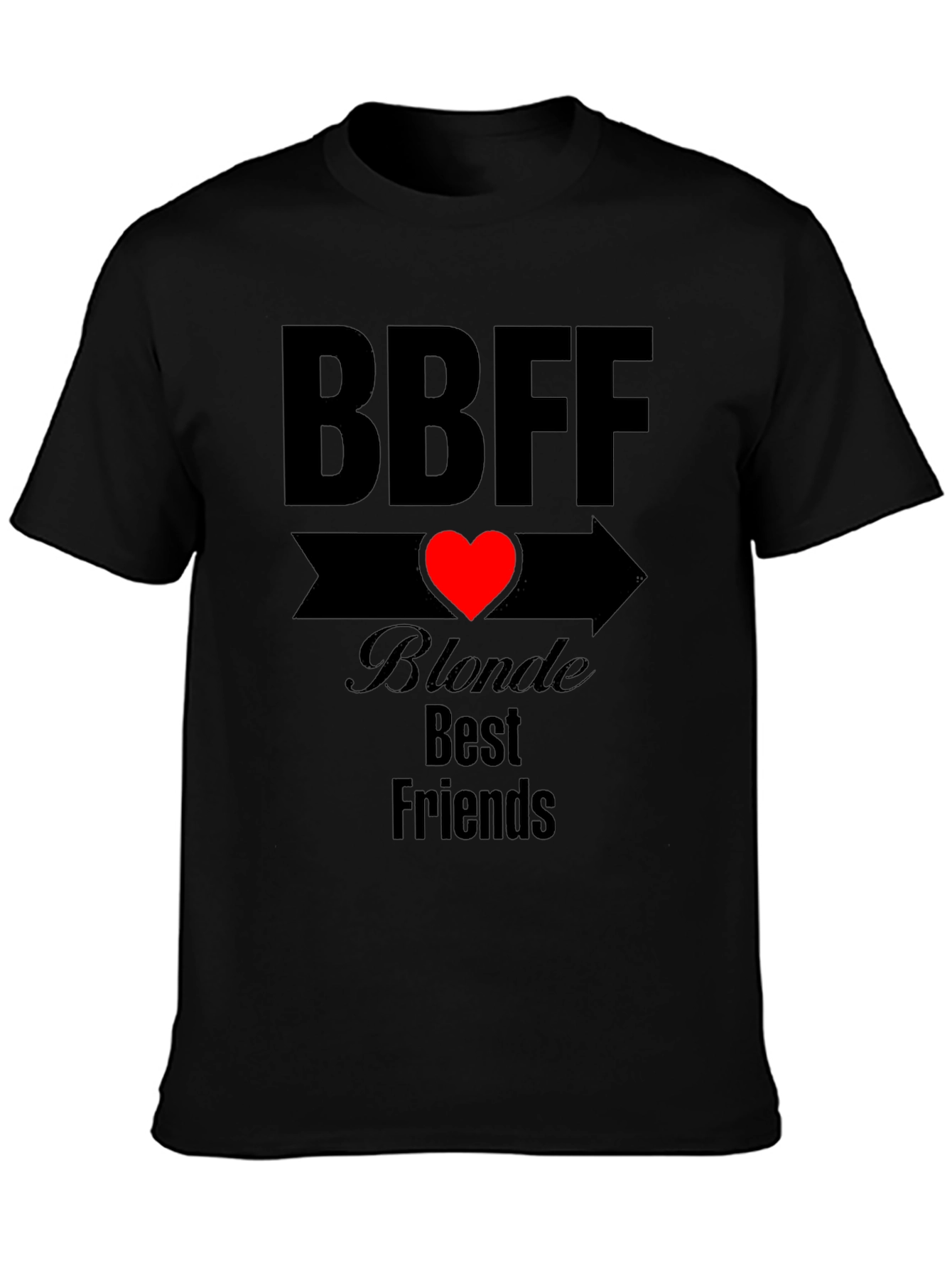BBFF Blonde Best Friends Black T-Shirt