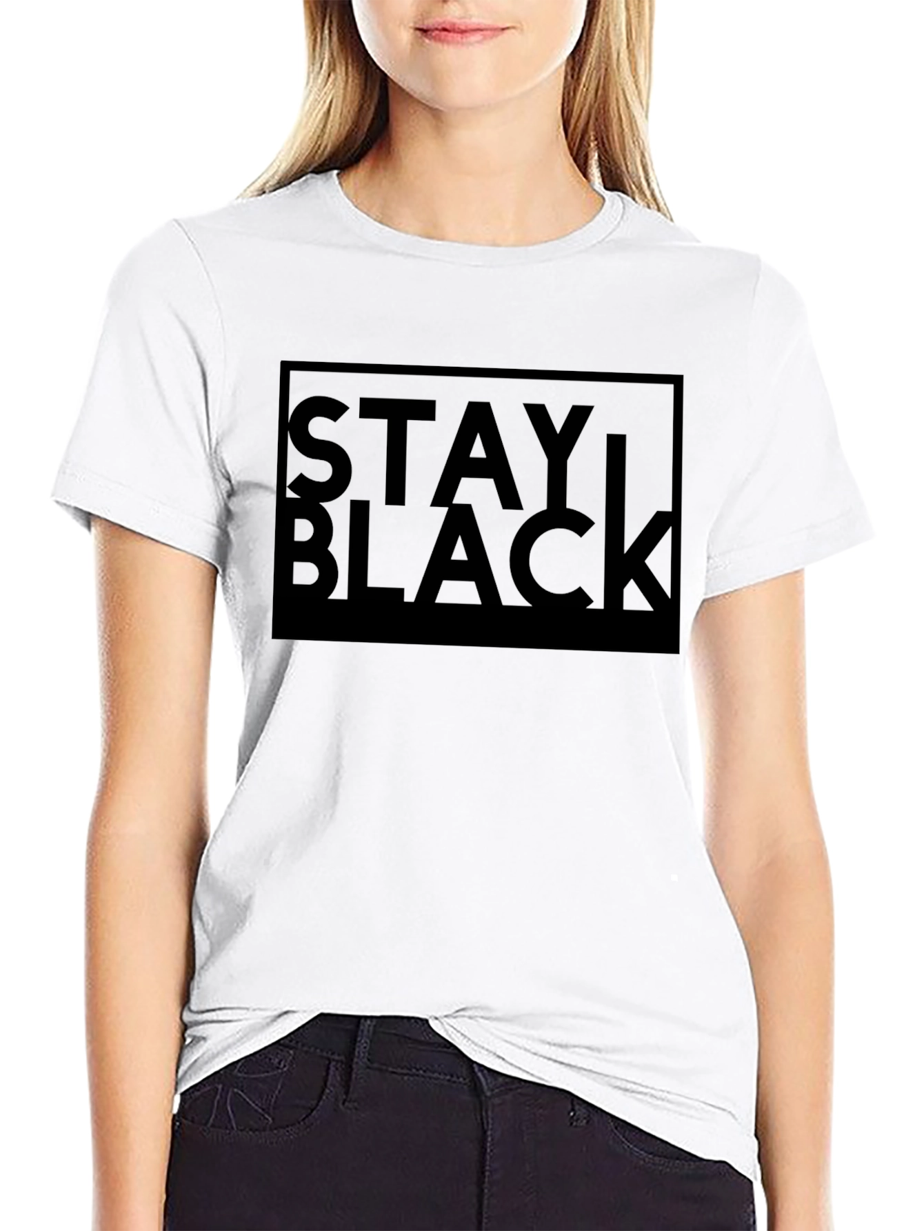 Stay Black T-Shirt - Bold Statement Tee