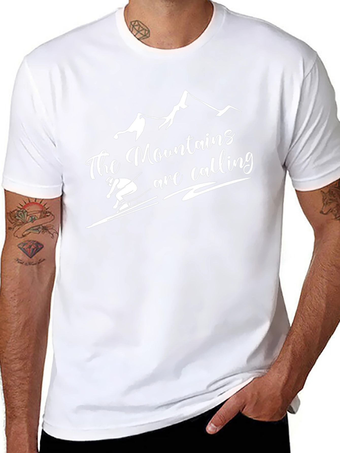 Mountains are Calling Black T-Shirt