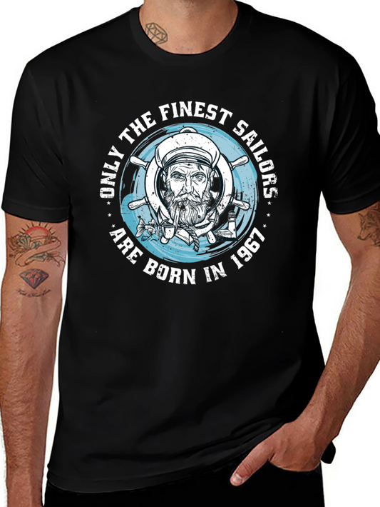 Finest Sailors Born in 1967 Black T-Shirt
