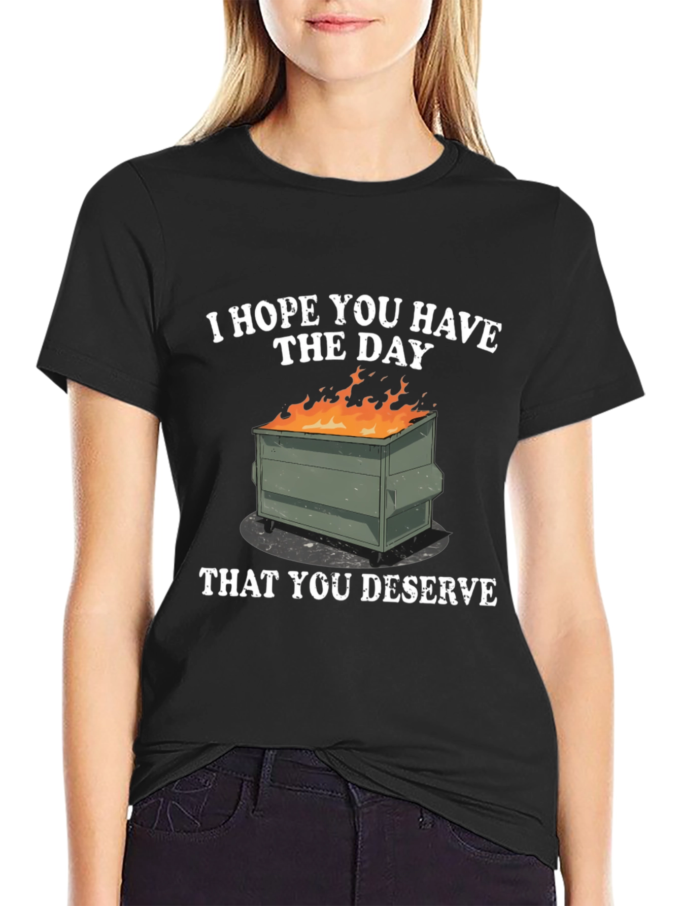 Dumpster Fire Graphic T-Shirt - Sarcastic Humor Tee