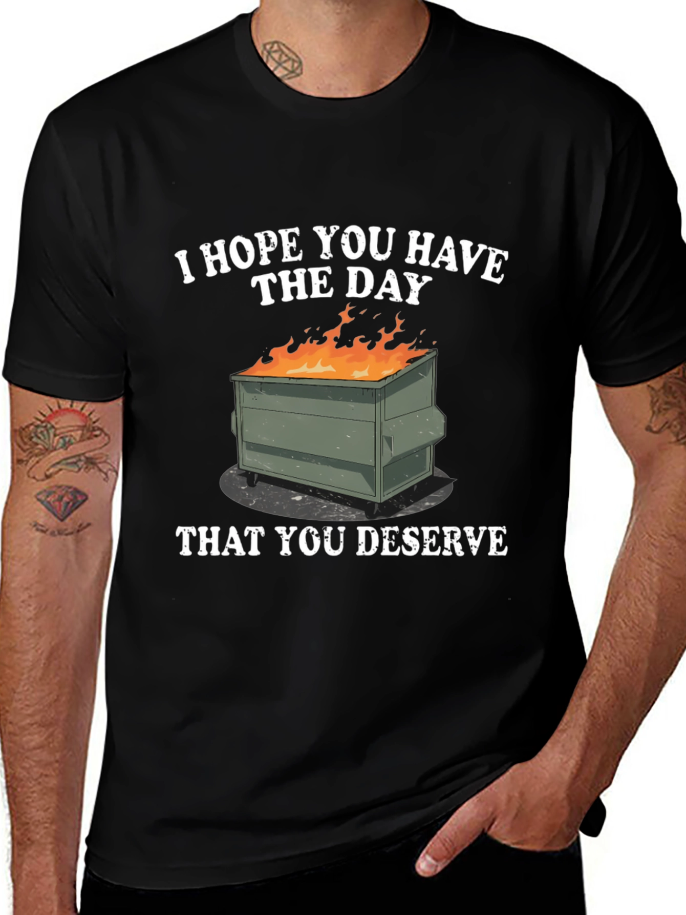 Dumpster Fire Graphic T-Shirt - Sarcastic Humor Tee