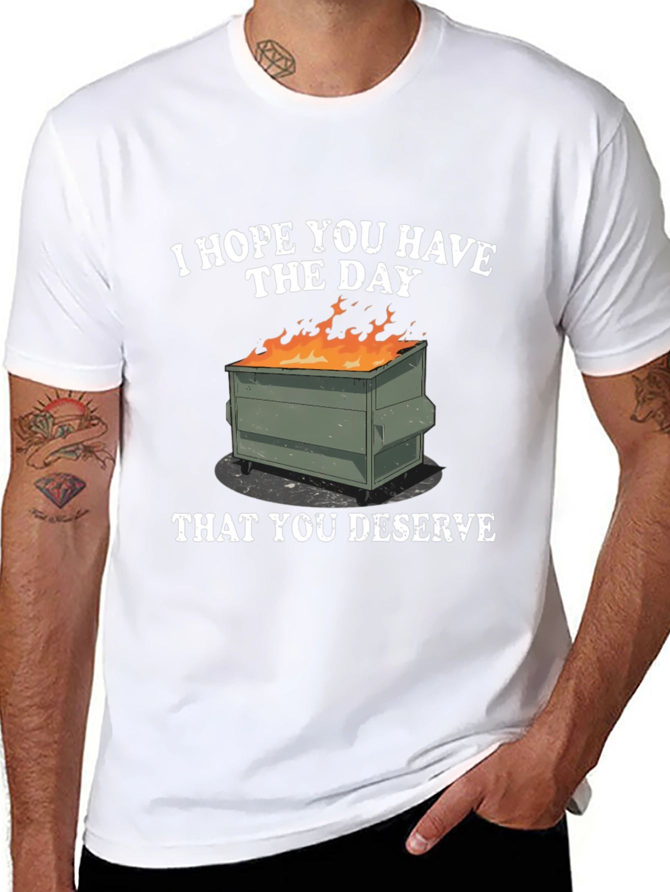Dumpster Fire Graphic T-Shirt - Sarcastic Humor Tee