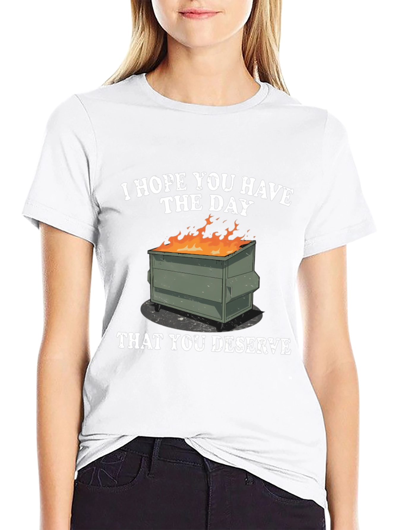 Dumpster Fire Graphic T-Shirt - Sarcastic Humor Tee