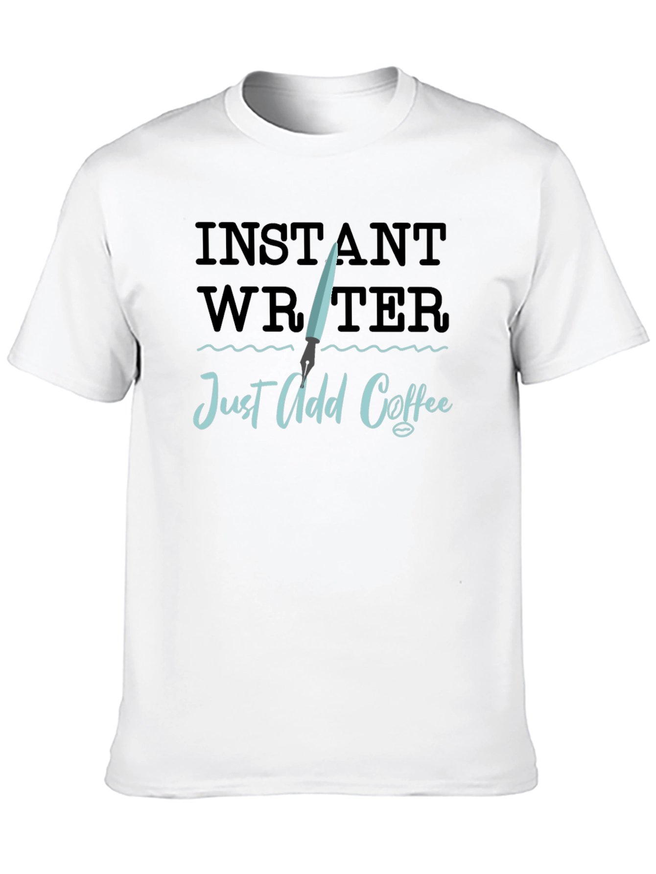 Instant Writer Just Add Coffee Black T-Shirt