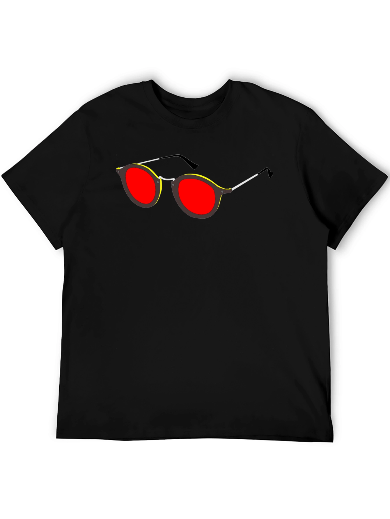 Retro Sunglasses Graphic Black T-Shirt