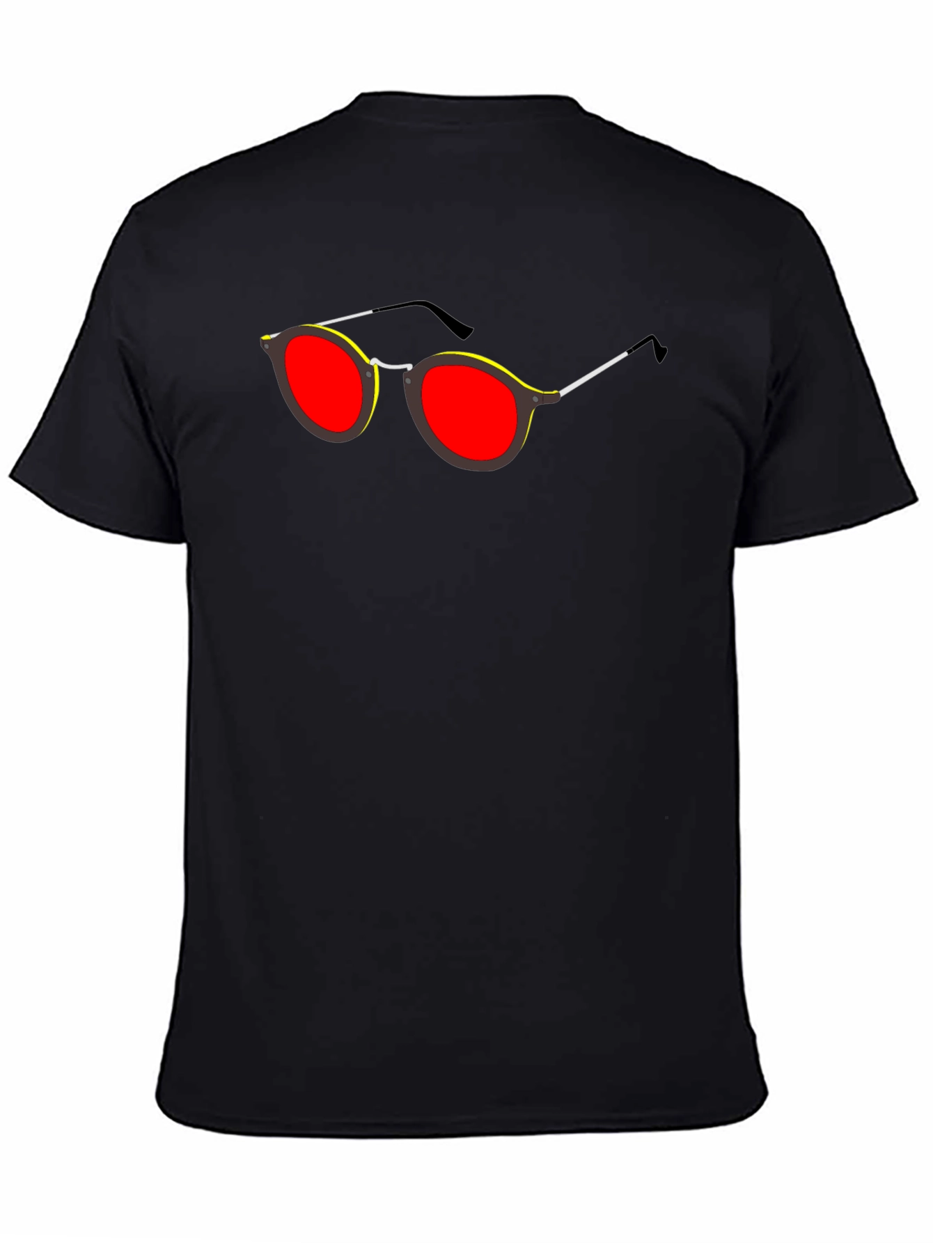 Retro Sunglasses Graphic Black T-Shirt