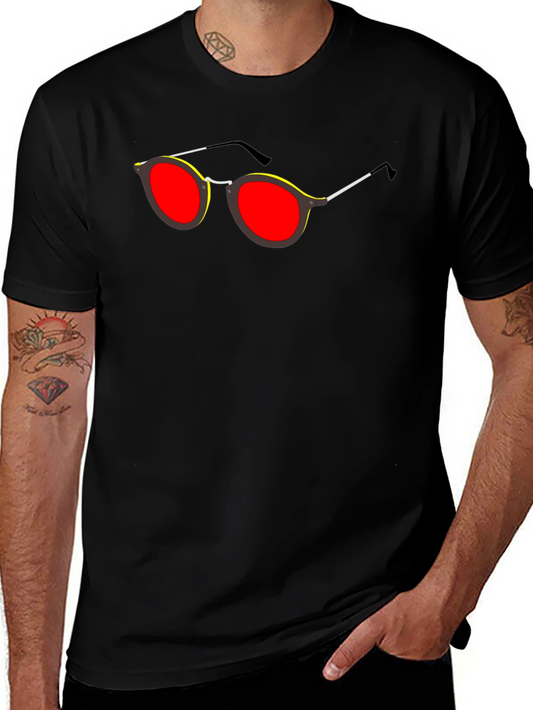 Retro Sunglasses Graphic Black T-Shirt