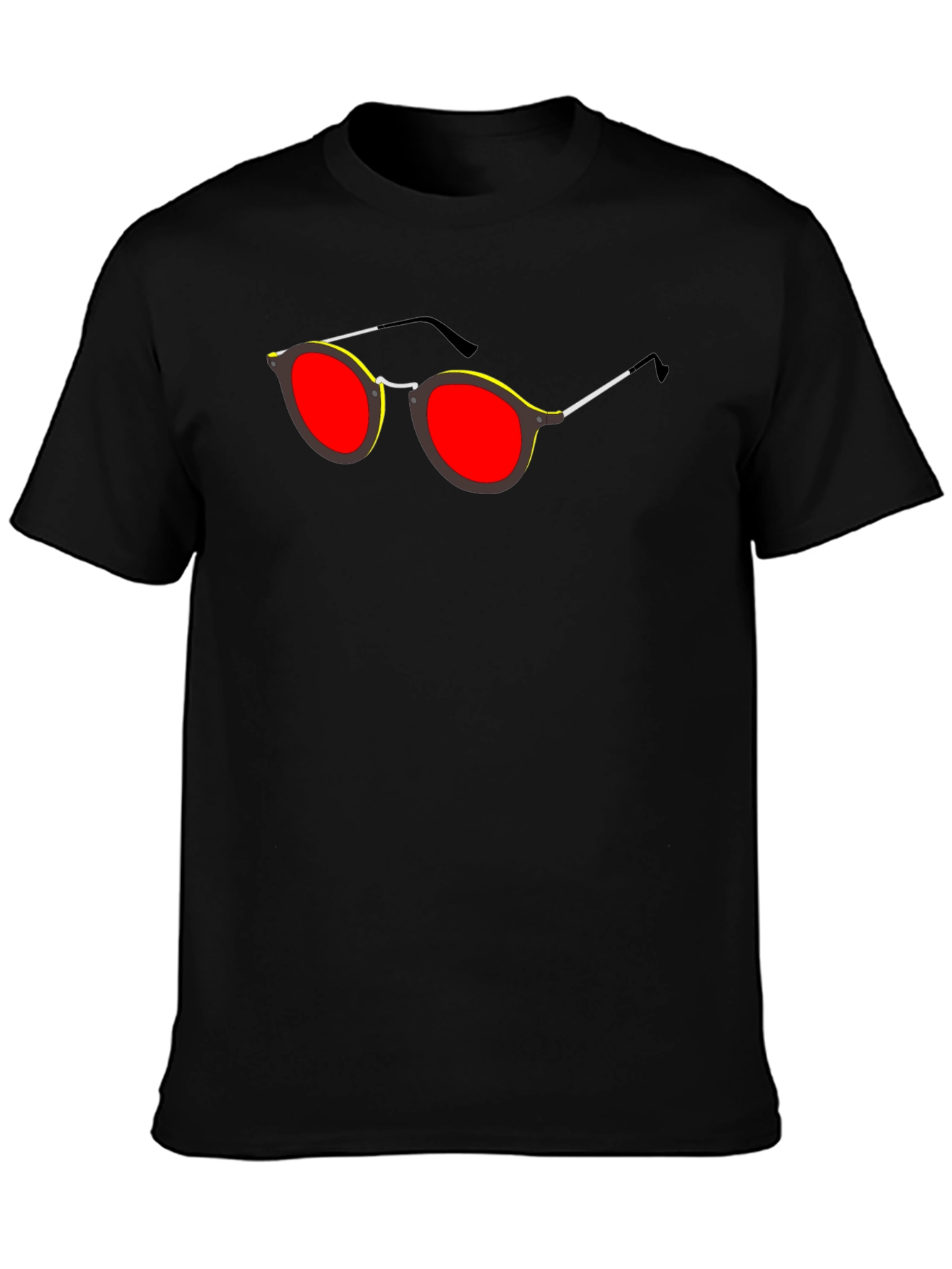 Retro Sunglasses Graphic Black T-Shirt