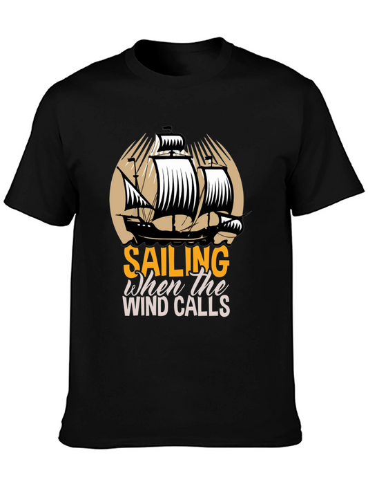 Sailing When The Wind Calls Graphic T-Shirt