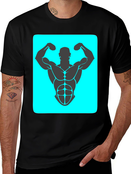 Muscle Man Graphic Tee - Bodybuilding Design