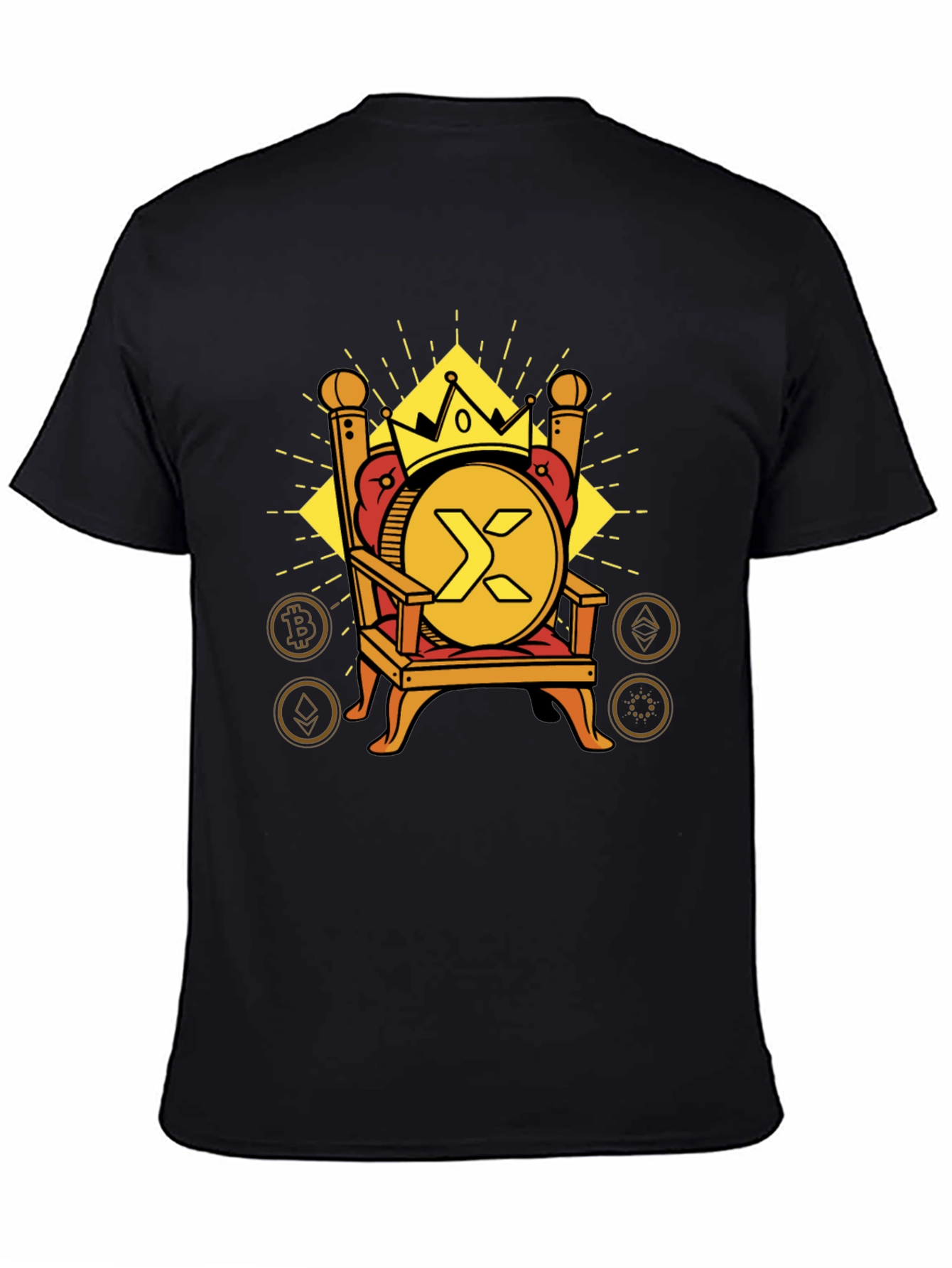 Crypto King T-Shirt - XRP Throne Design