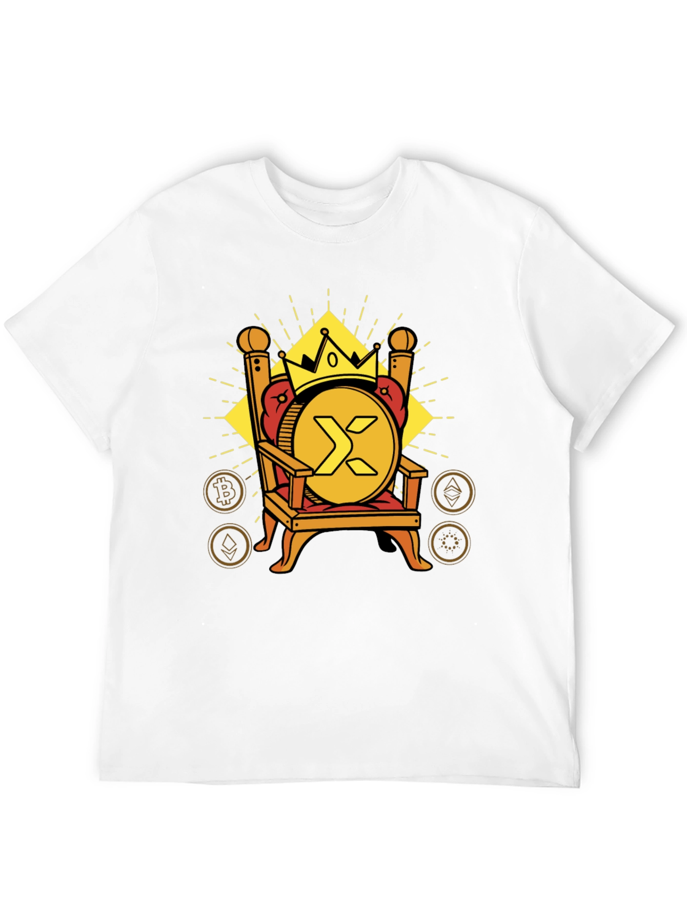 Crypto King T-Shirt - XRP Throne Design