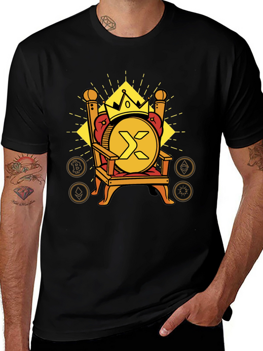 Crypto King T-Shirt - XRP Throne Design