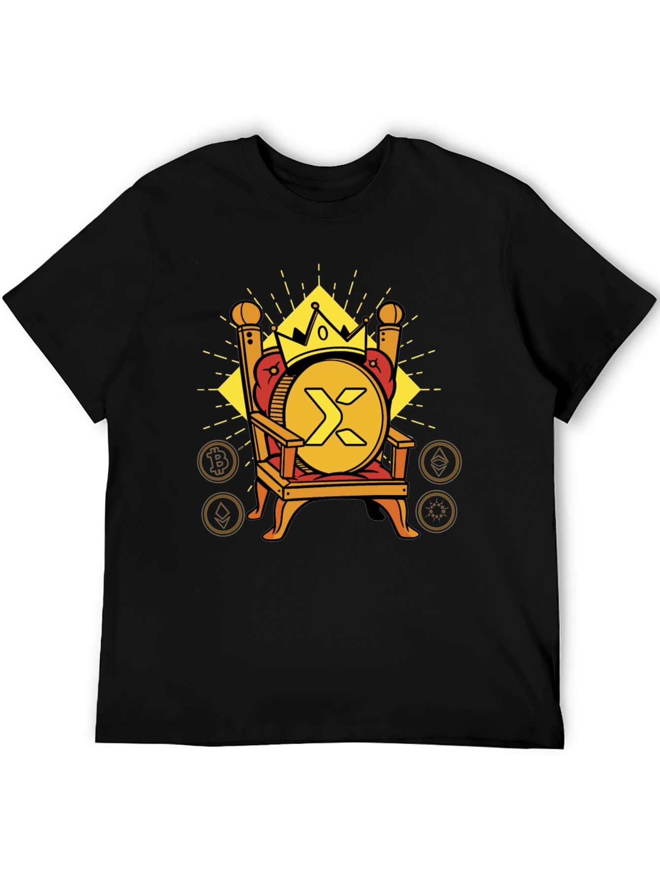 Crypto King T-Shirt - XRP Throne Design