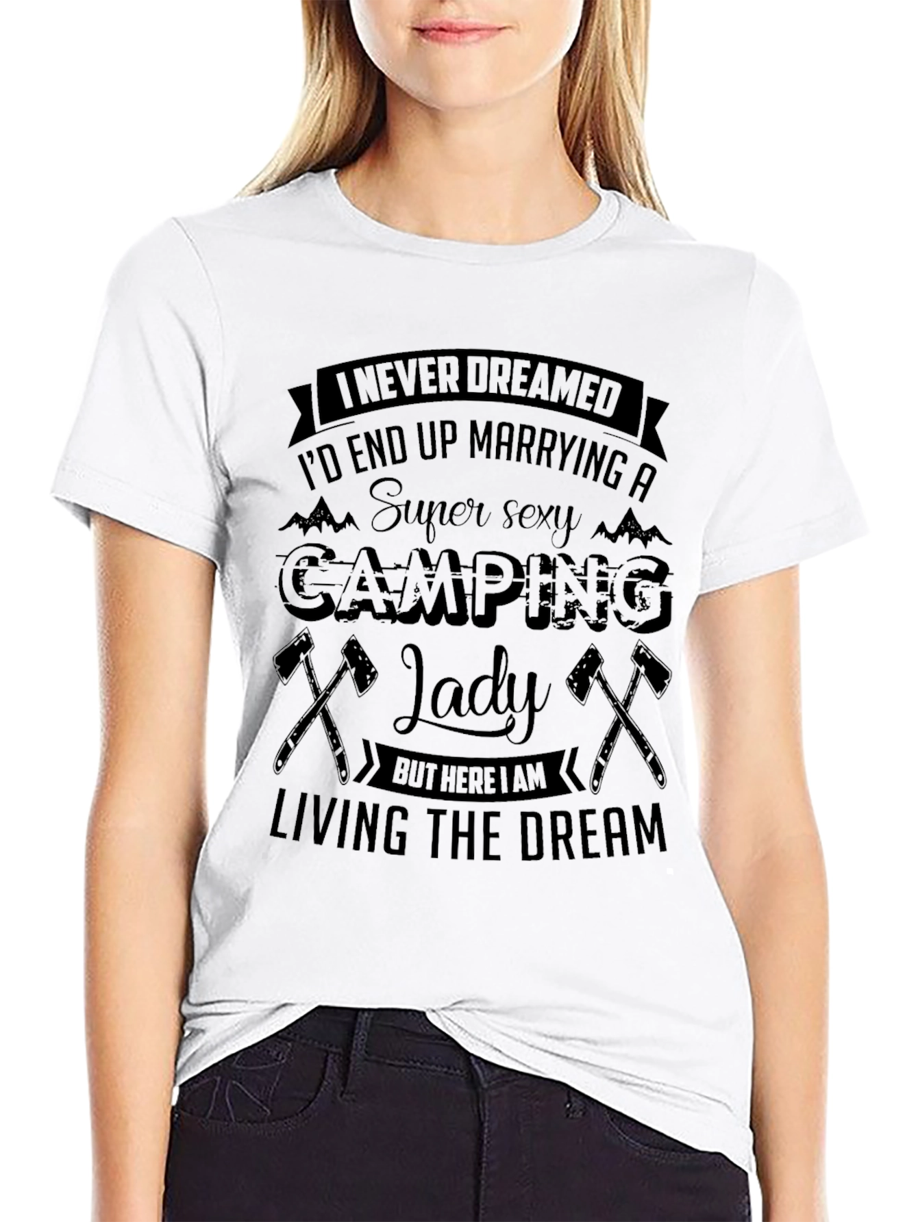Camping Lady T-Shirt - Super Sexy Wife