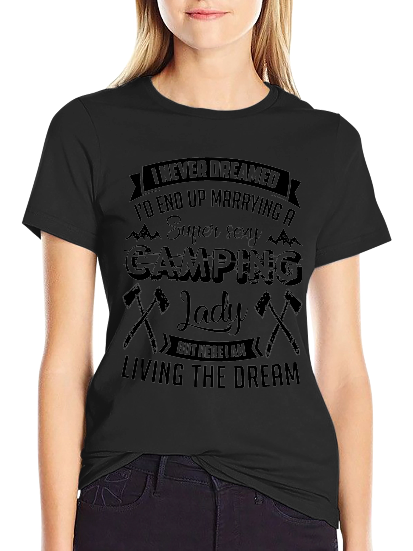 Camping Lady T-Shirt - Super Sexy Wife