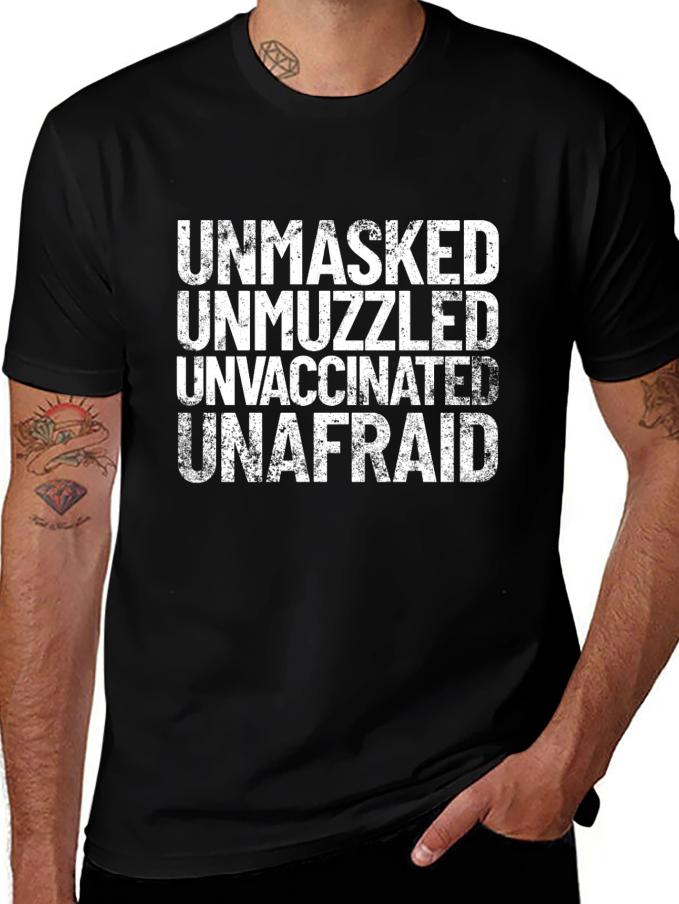 Unmasked Unmuzzled Unafraid T-Shirt