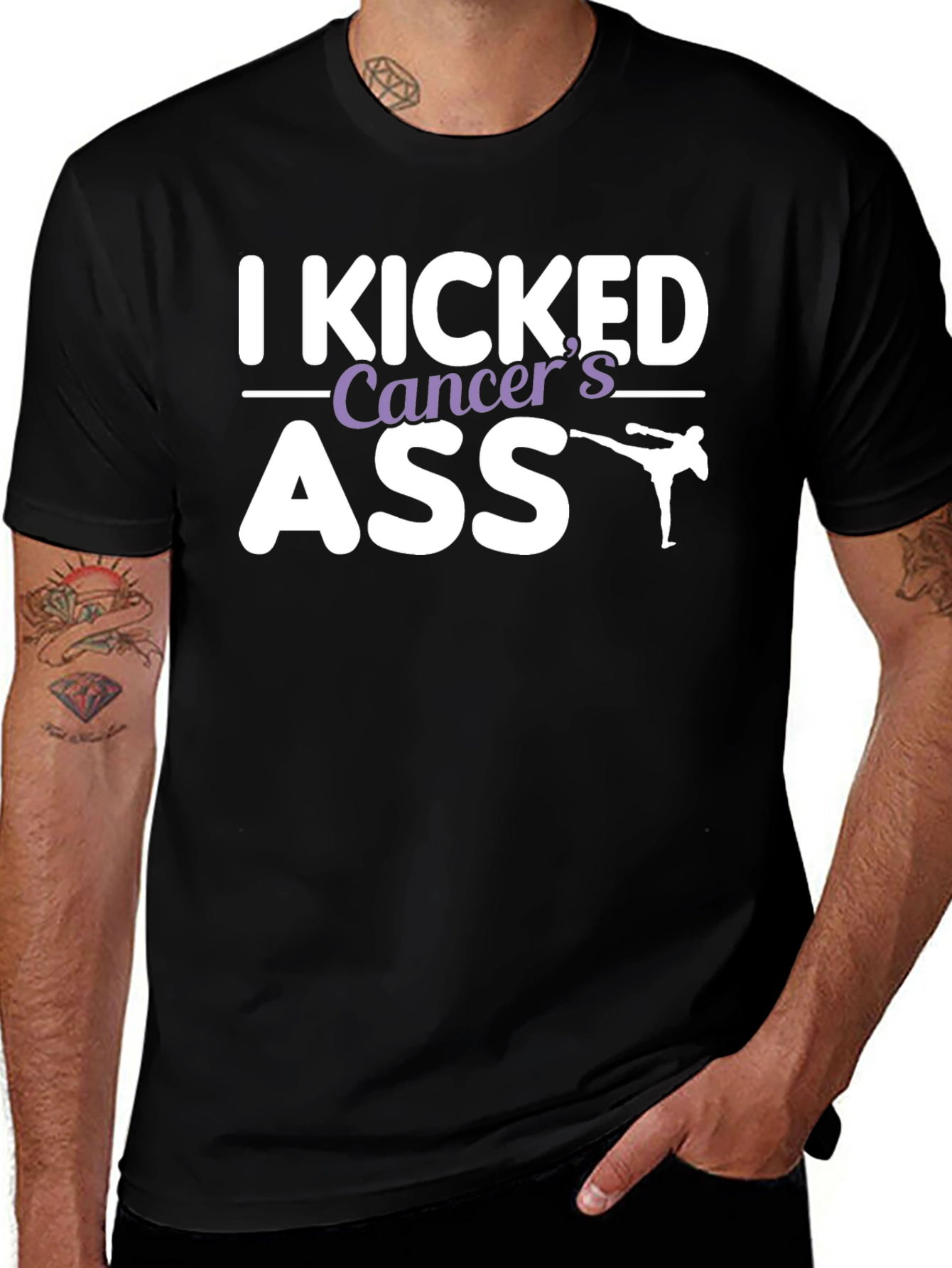 I Kicked Cancers Ass Graphic Tee
